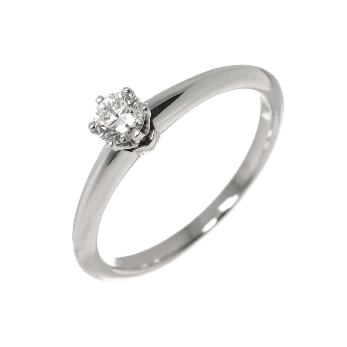 Diamond 0.25ct H/VVS2/3EX Ring Pt Platinum Size6(US)
