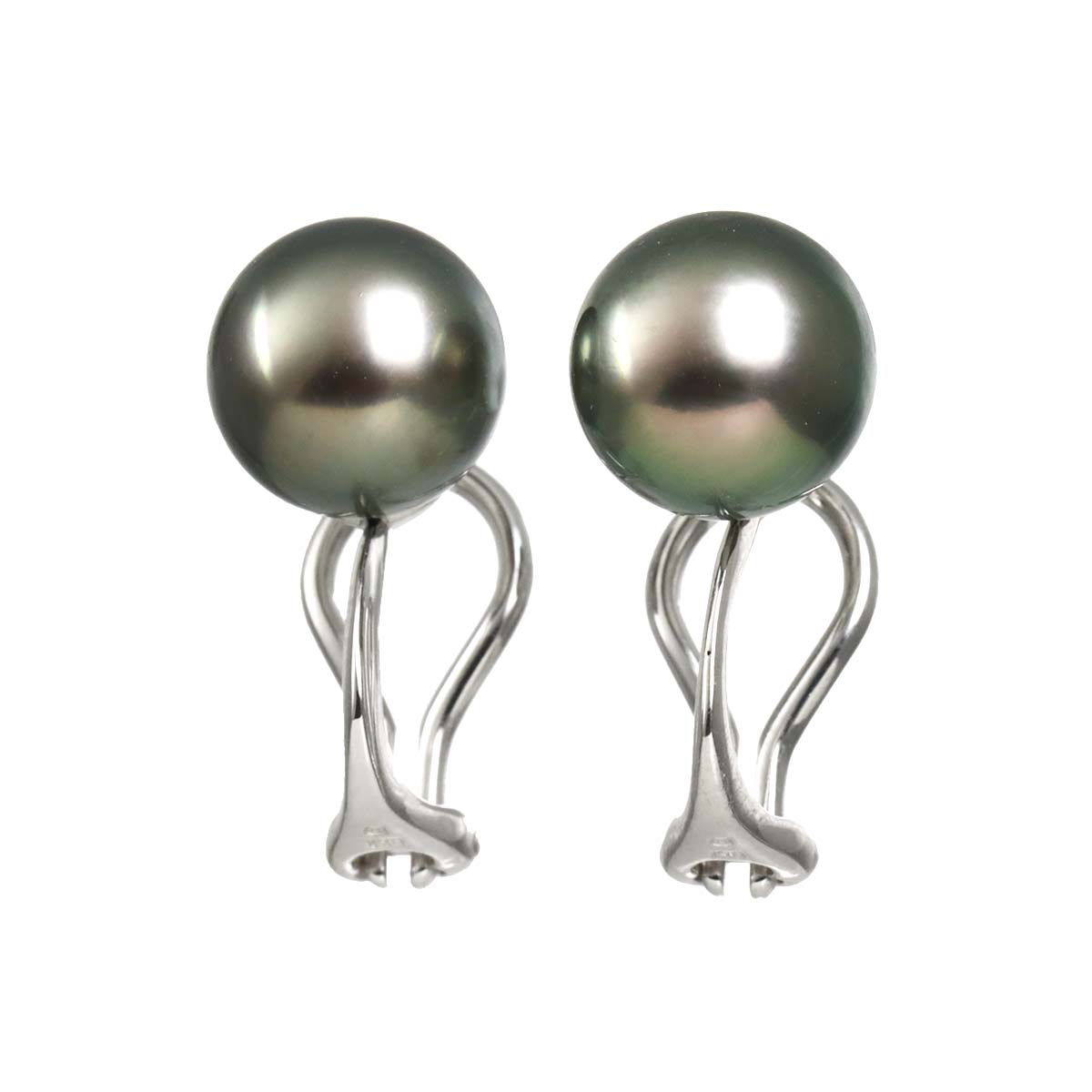 South Sea pearl 9.4mm Earrings Clip on 18K WG 750