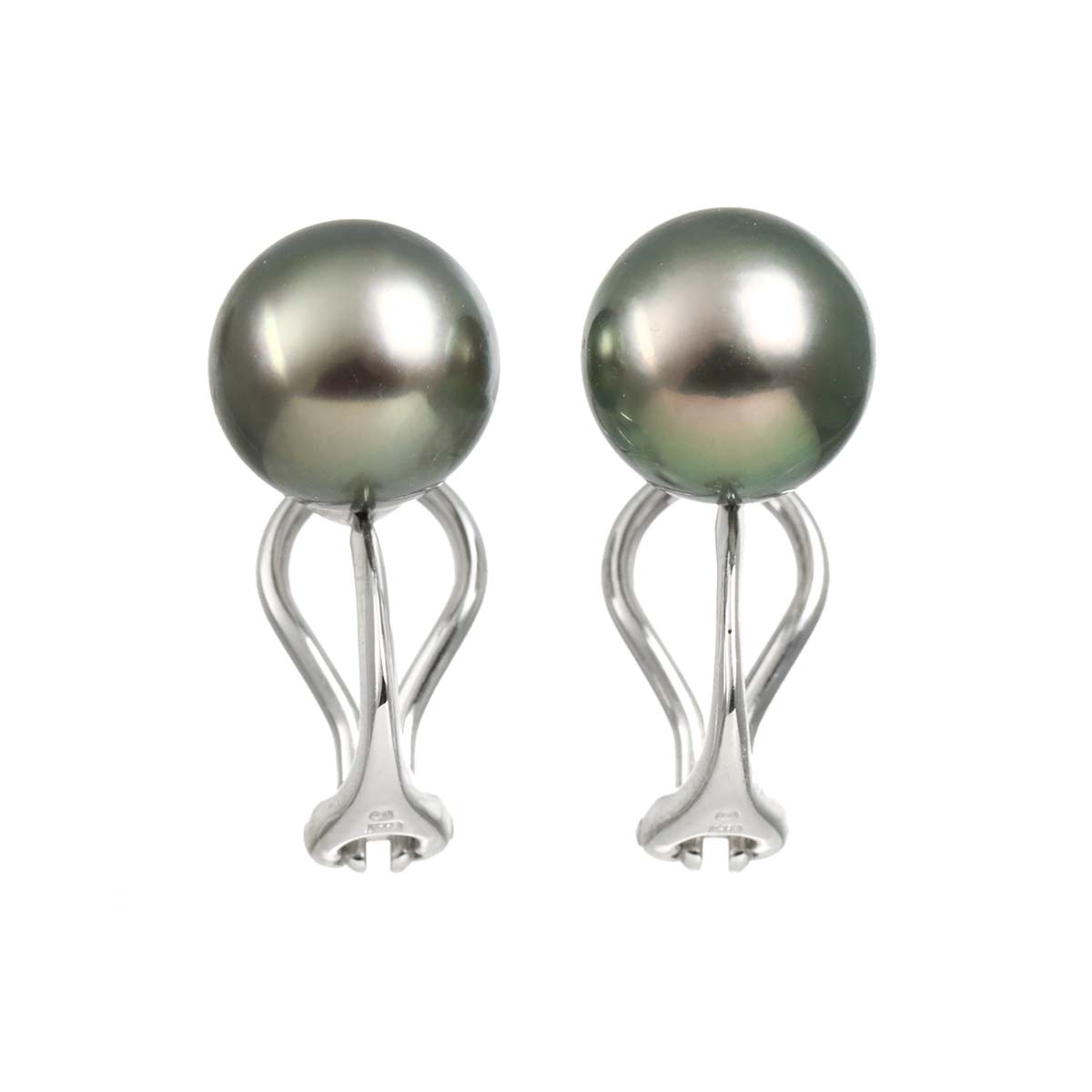 South Sea pearl 9.4mm Earrings Clip on 18K WG 750