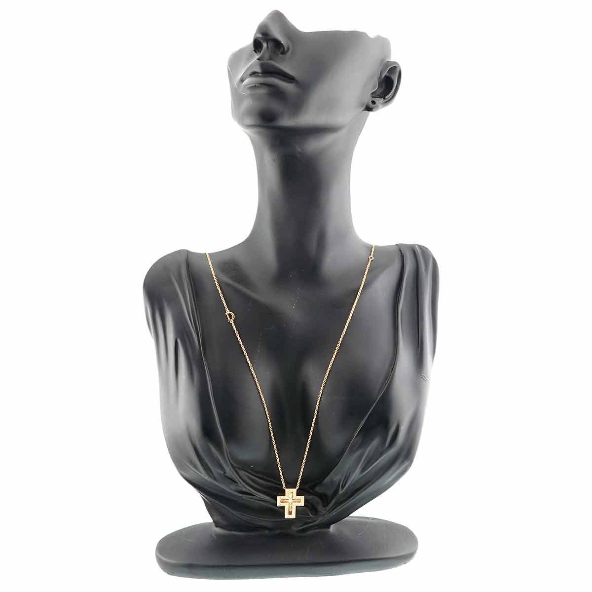 Belle Epoque XS Diamond Cross Necklace 18K YG 750