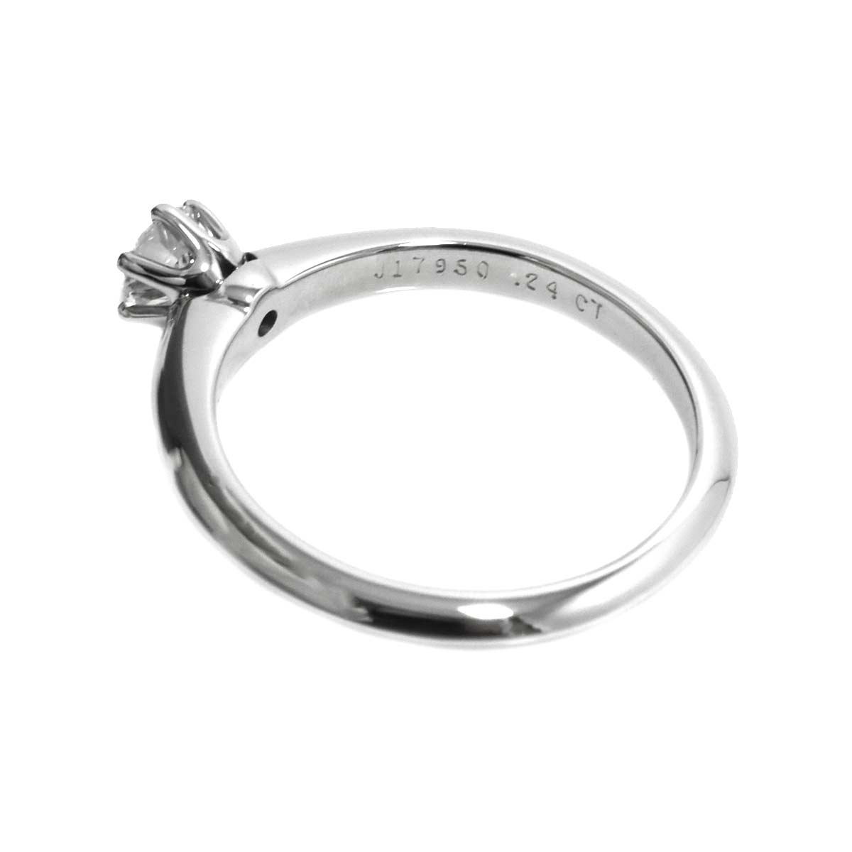 Diamond 0.24ct Ring Pt 4.75-5(US)