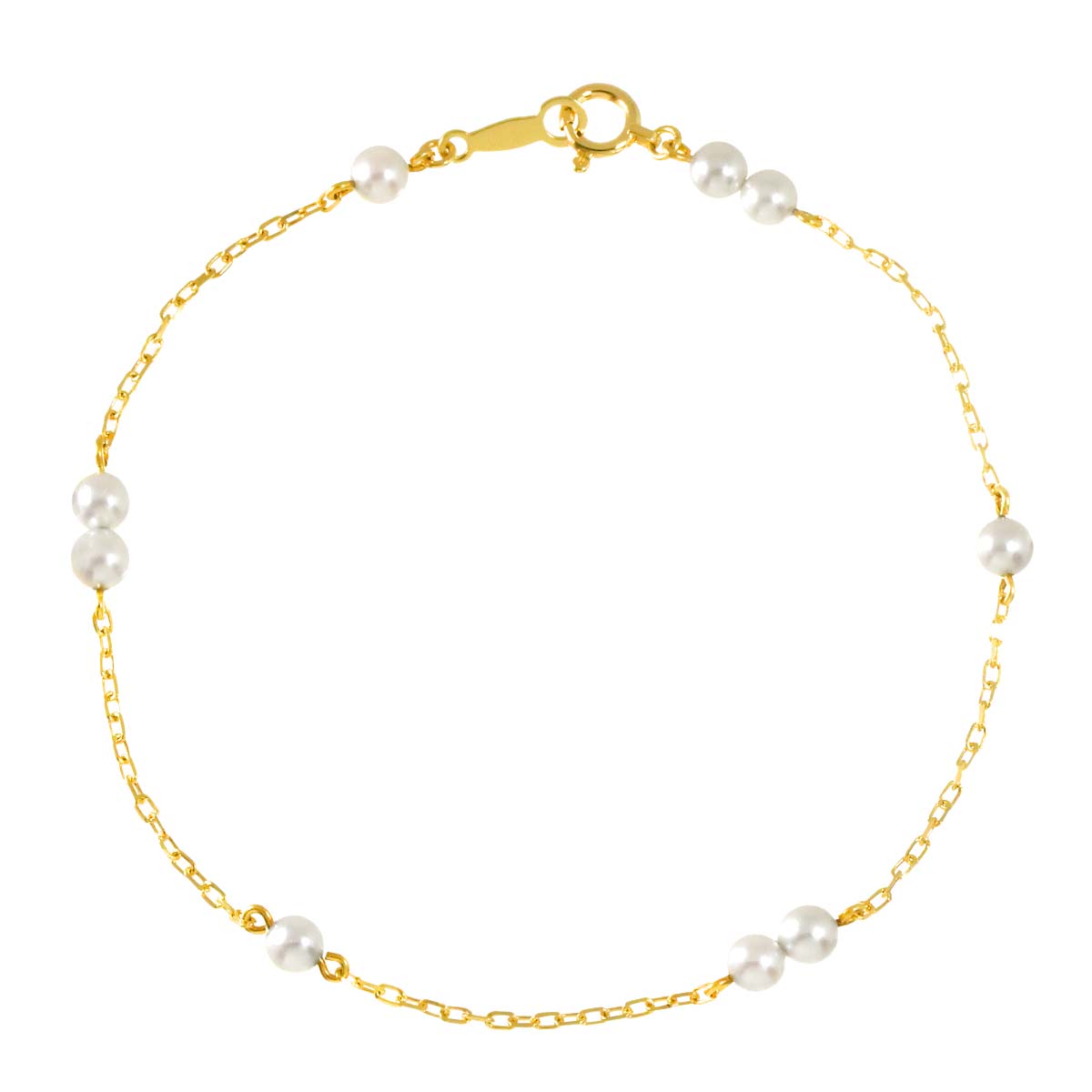 Baby Pearl 3.6-3.5mm Bracelet 18K YG 750