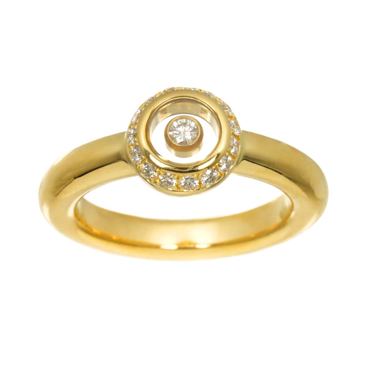 Happy Diamond Ring 18K YG 750 Size4(US)
