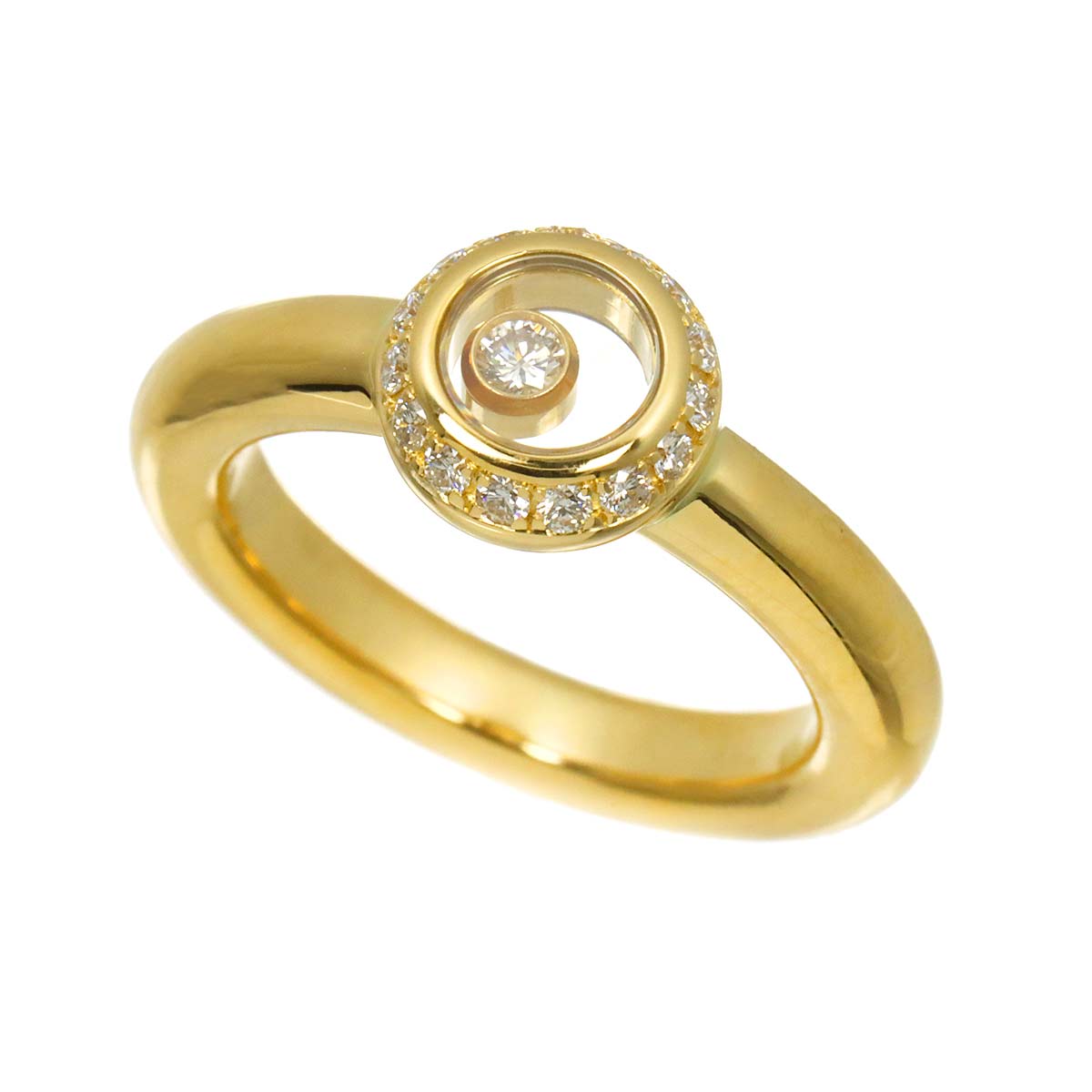 Happy Diamond Ring 18K YG 750 Size4(US)