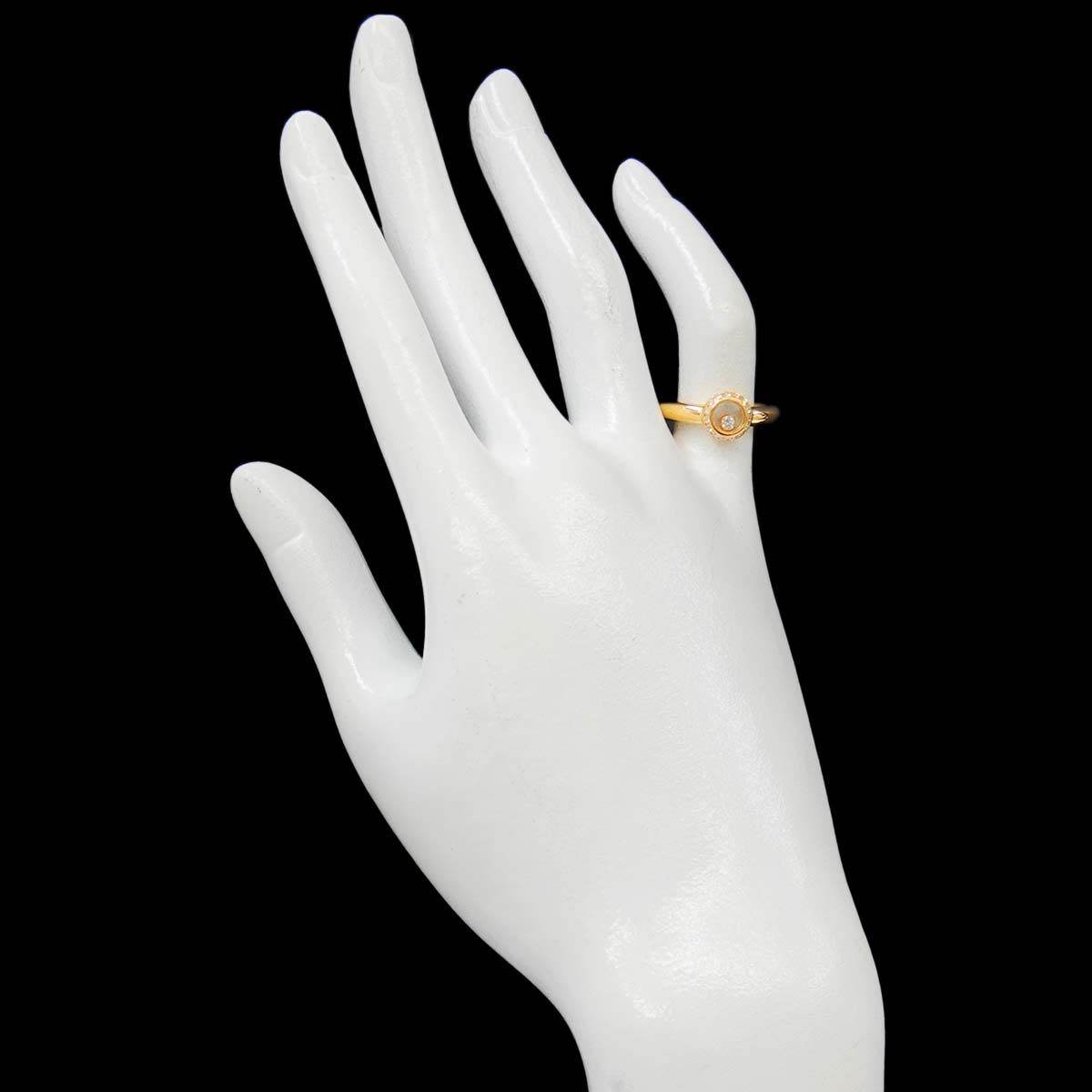 Happy Diamond Ring 18K YG 750 Size4(US)