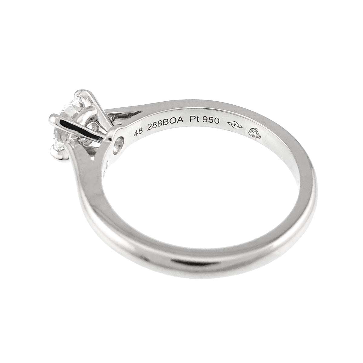 Diamond 0.45ct Ring Pt Size48 4.5(US)