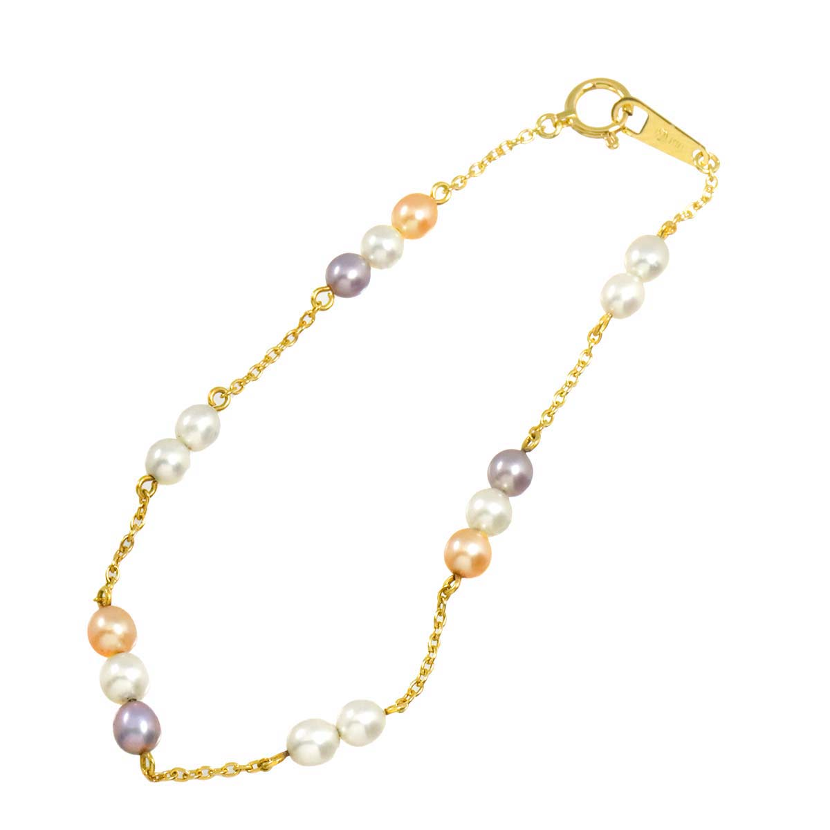 Freshwater cultured pearl 4.3-3.8mm Bracelet 18K YG 750