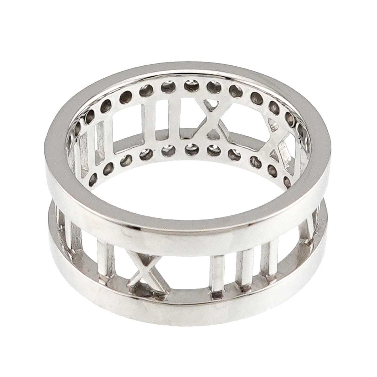 Atlas Diamond Ring 18K White Gold 750 size7.5-7.75(US)