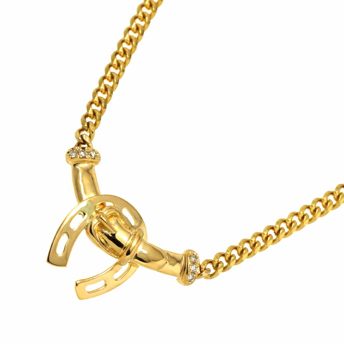 Diamond 0.03ct Necklace K18 Yellow Gold 750