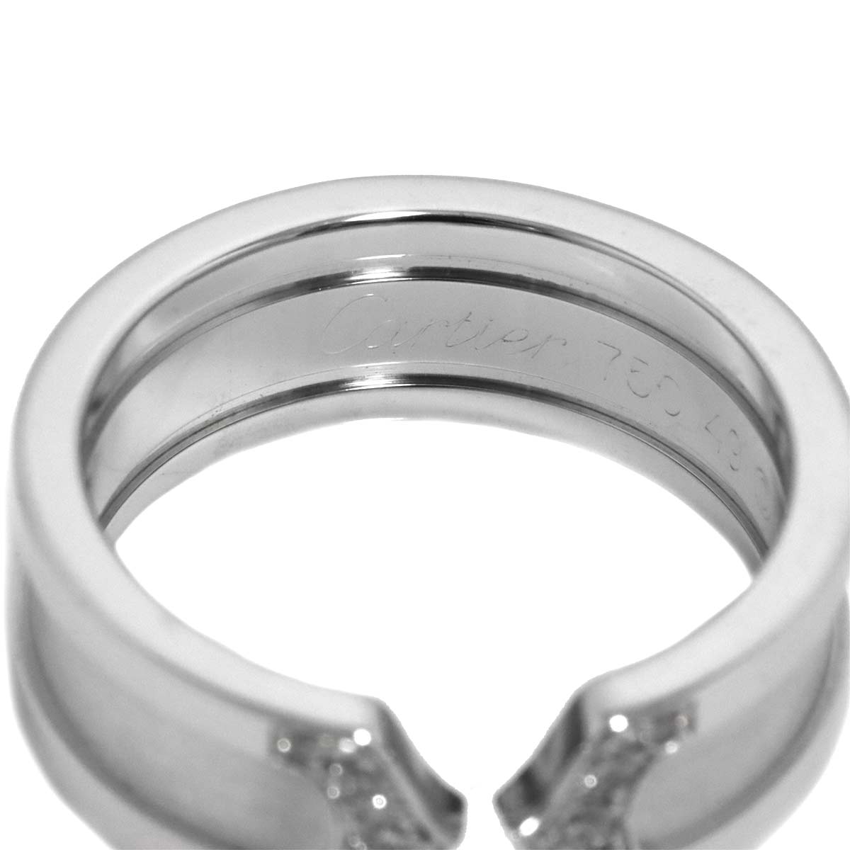 C2 Diamond SM Ring 18K WG 750 Size49 4.75-5(US)