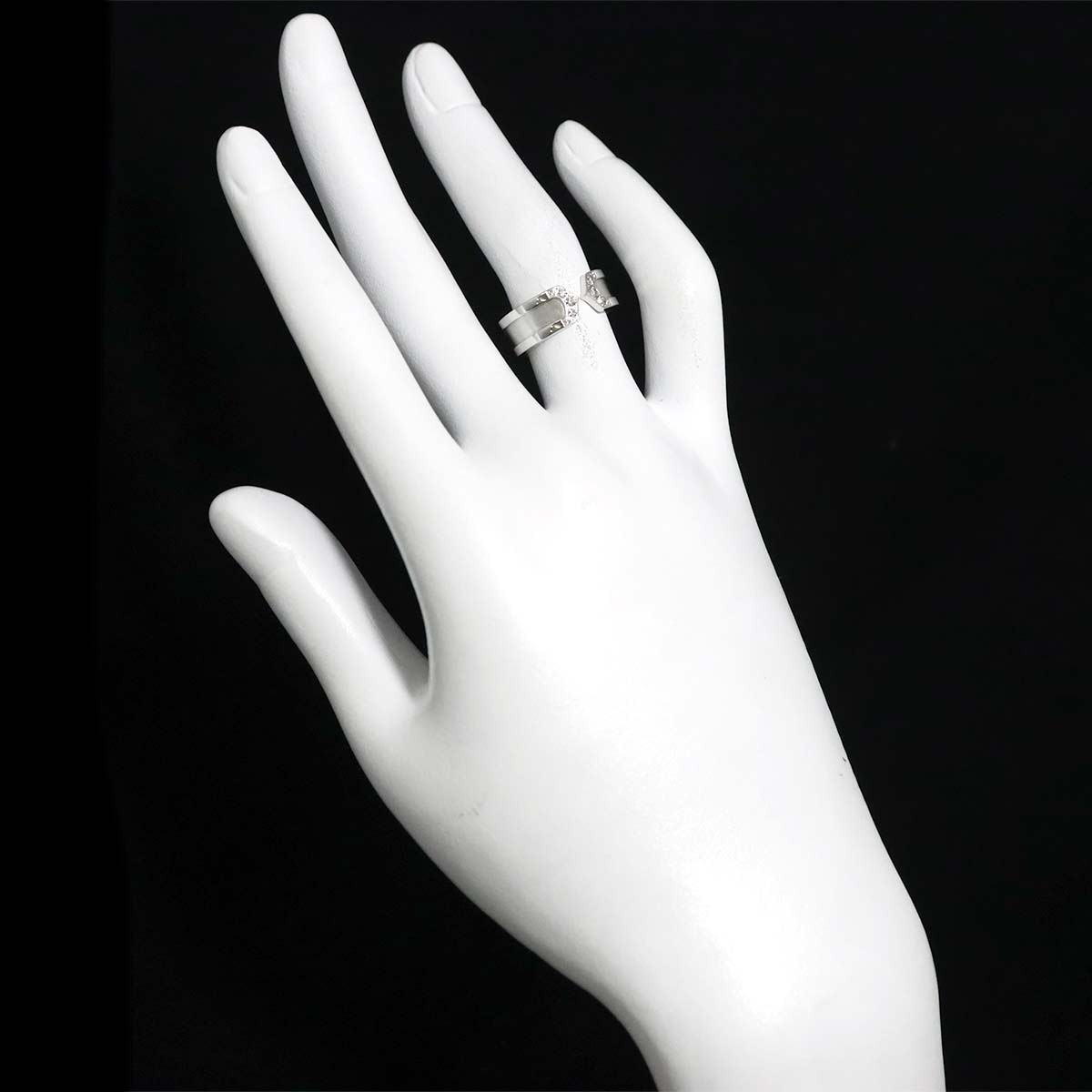 C2 Diamond SM Ring 18K WG 750 Size49 4.75-5(US)