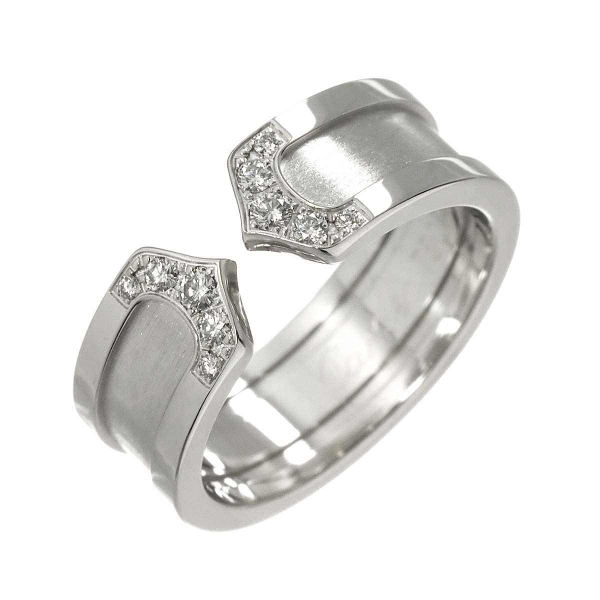 C2 Diamond SM Ring 18K WG 750 Size49 4.75-5(US)