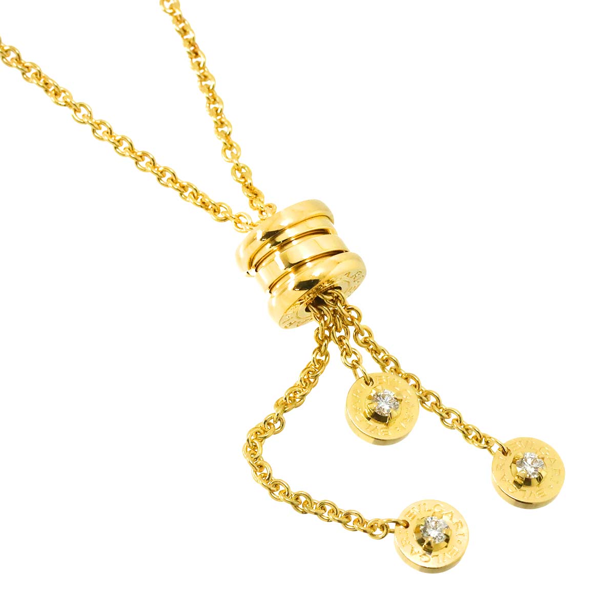 B-ZERO1 Element Diamond Necklace 18K Yellow Gold 750