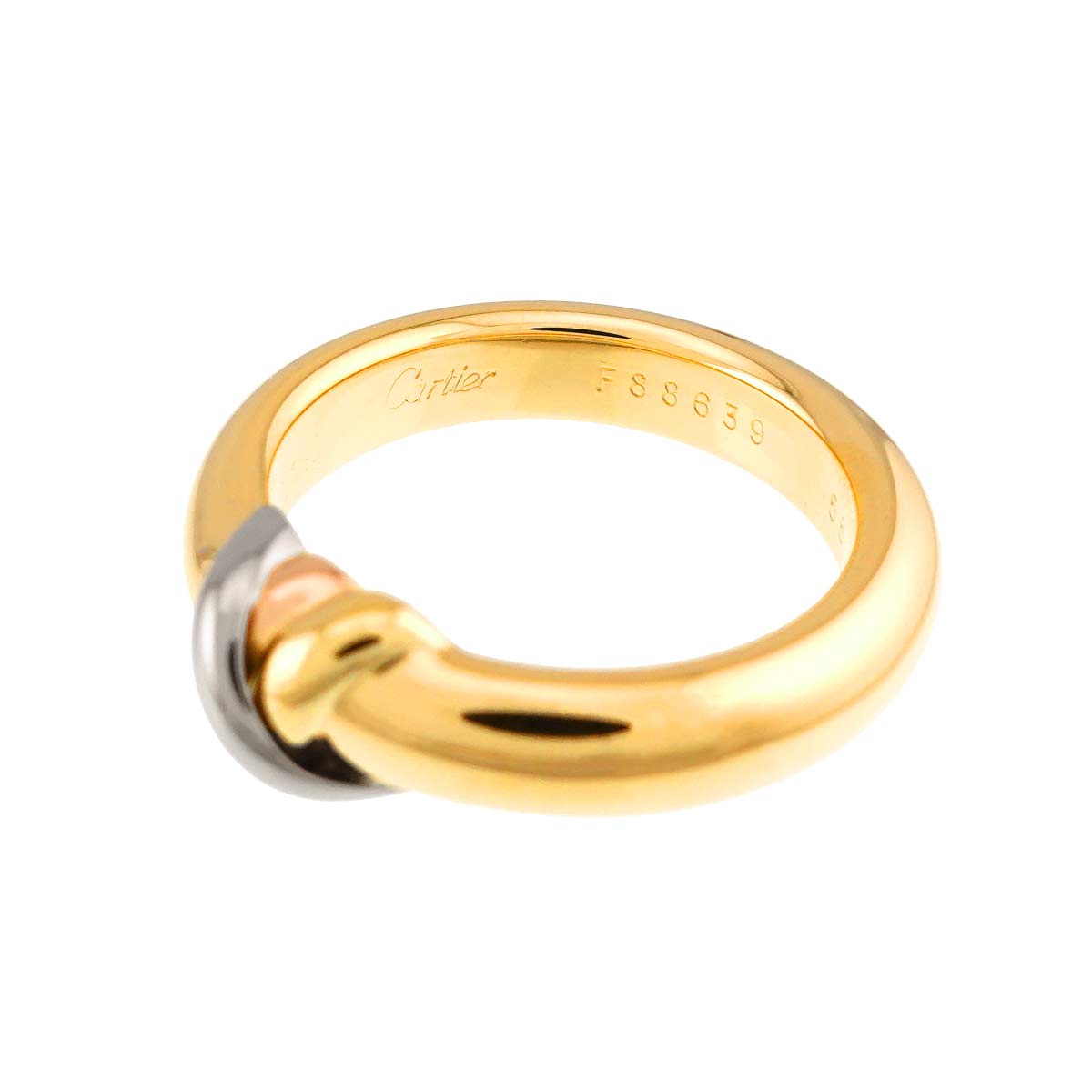 Thread Trinity Ring 18K YG WG PG 750 Size56 7.25-7.5(US)