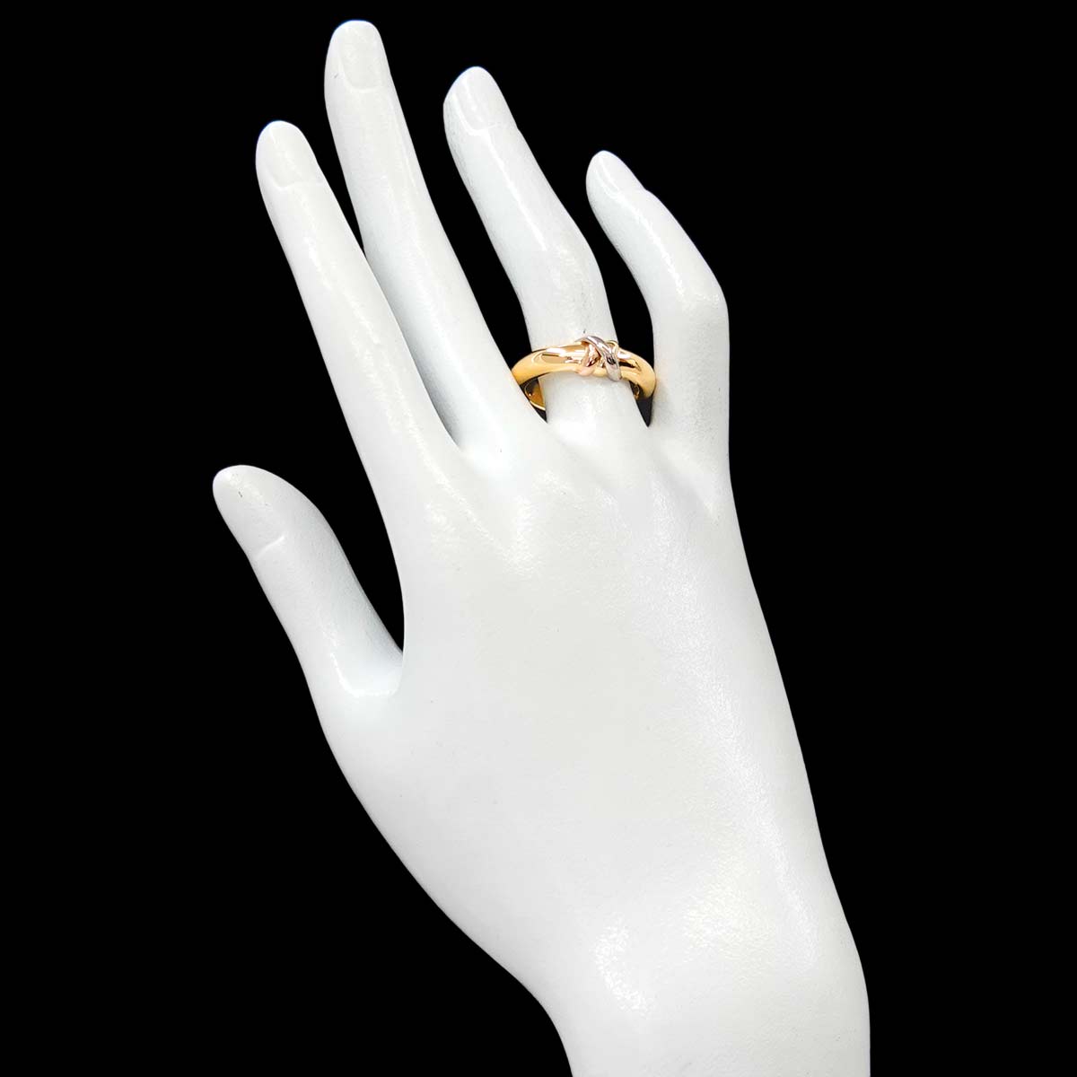 Thread Trinity Ring 18K YG WG PG 750 Size56 7.25-7.5(US)
