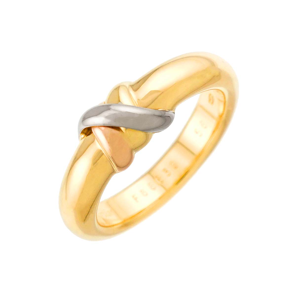 Thread Trinity Ring 18K YG WG PG 750 Size56 7.25-7.5(US)