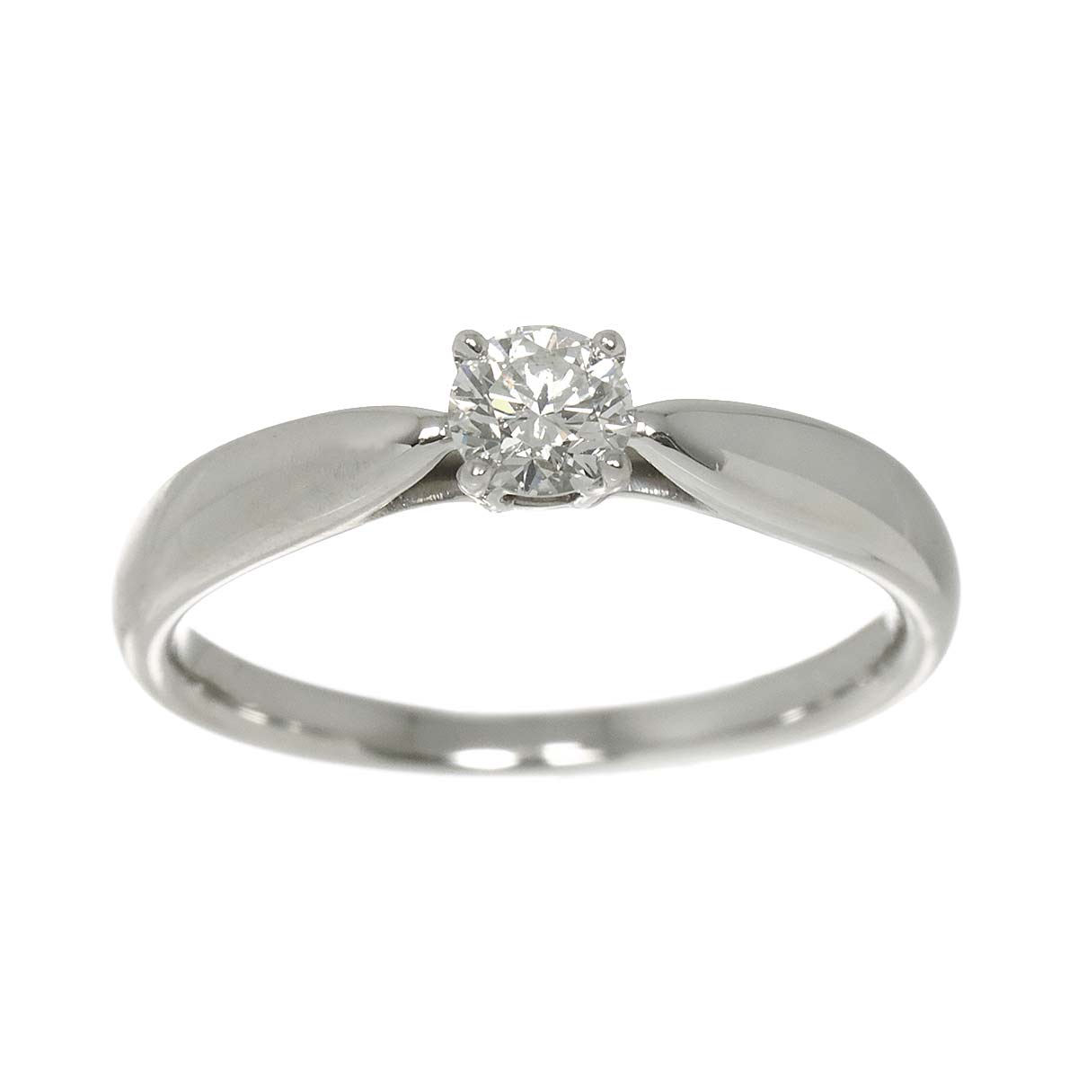 Diamond 0.20ct I/VVS1/3EX Ring Pt Platinum Size4(US)