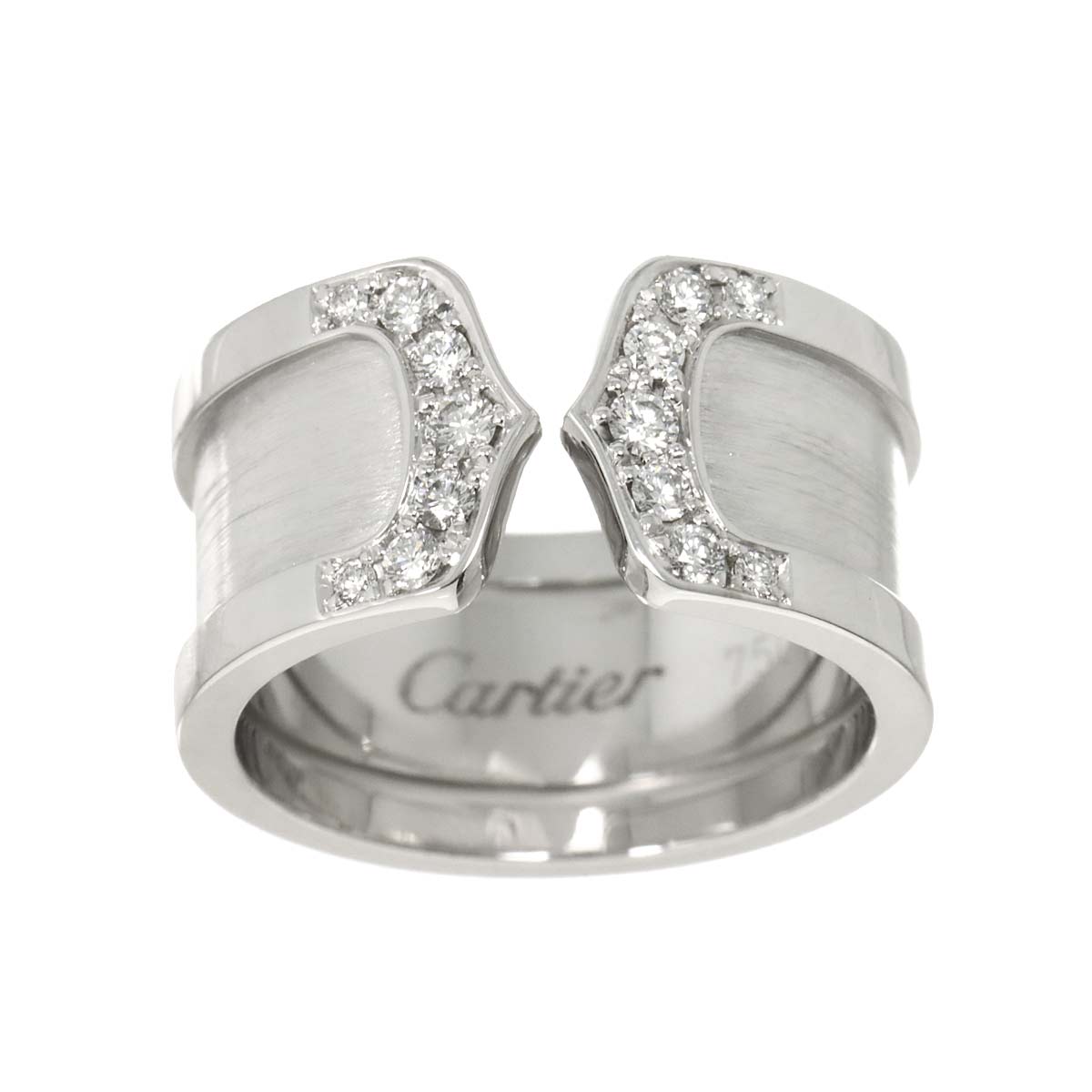 C2 Diamond Ring 18K WG 750 Size52 5.5-5.75(US)