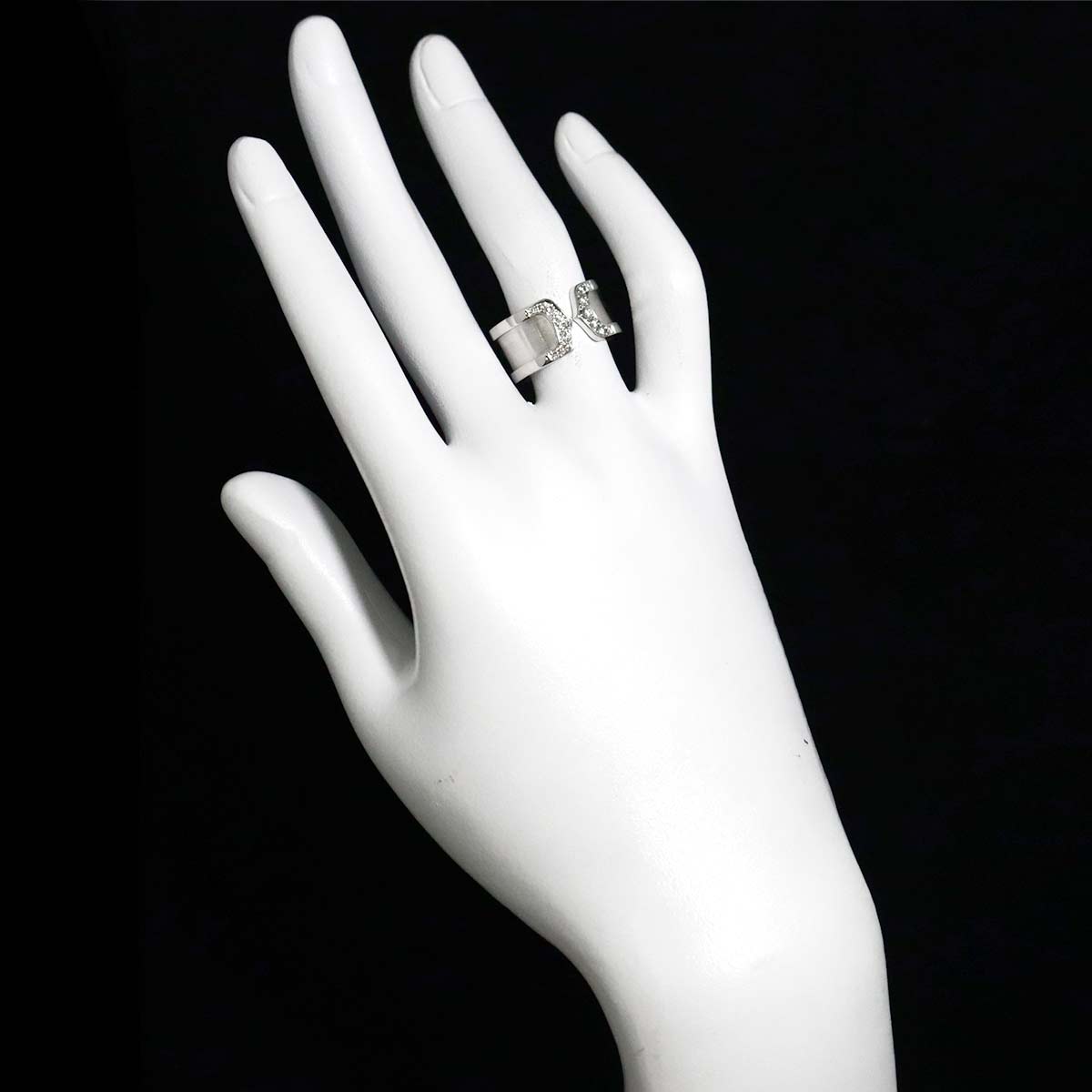 C2 Diamond Ring 18K WG 750 Size52 5.5-5.75(US)