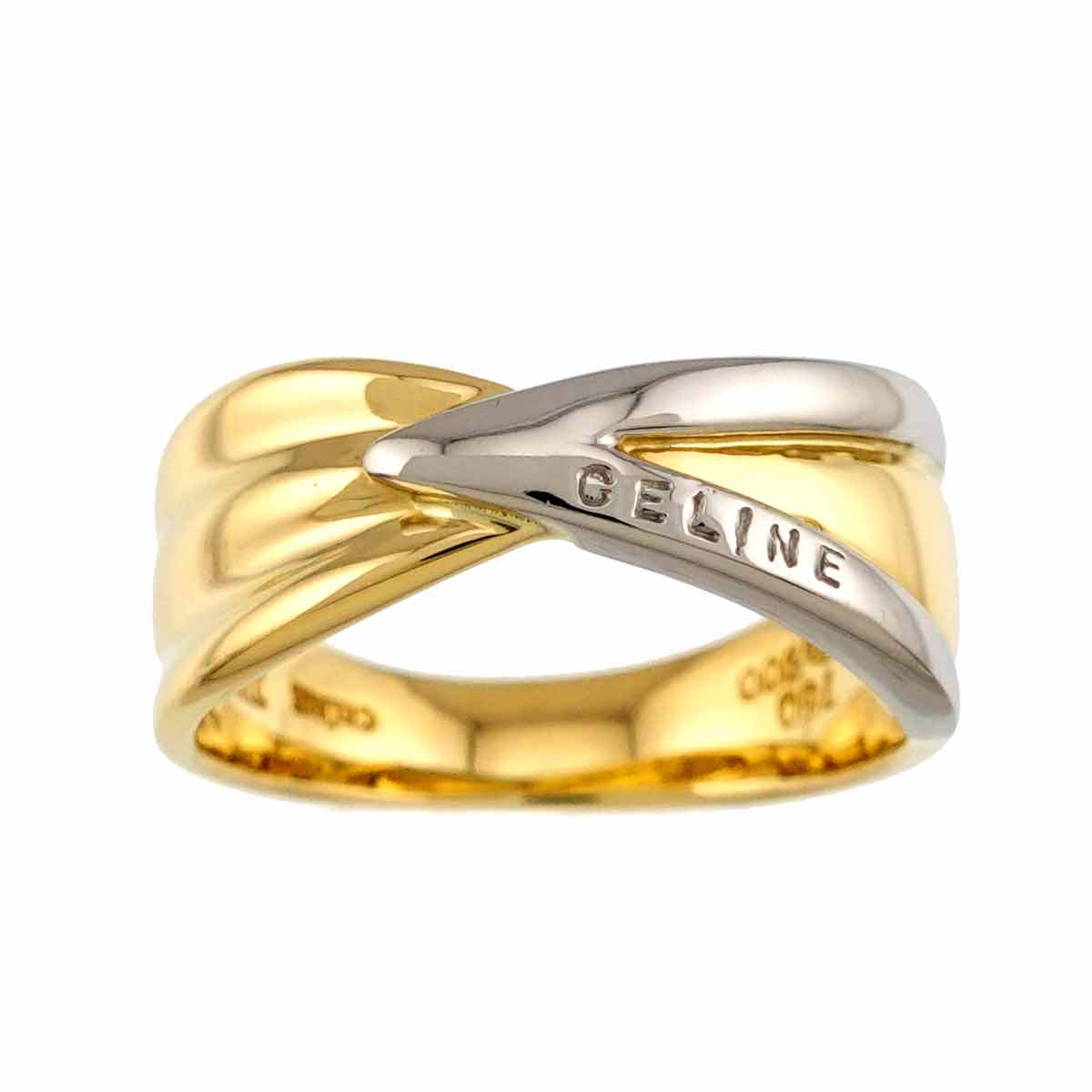 Ring Pt 18K YG 750 size6(US)