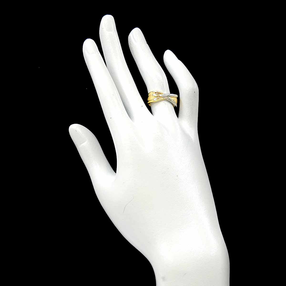 Ring Pt 18K YG 750 size6(US)