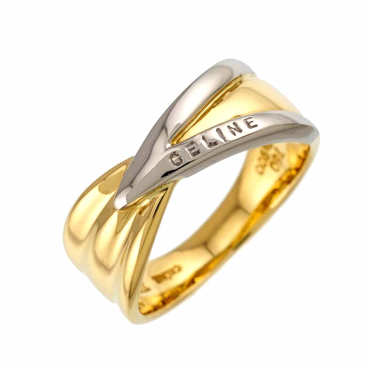 Ring Pt 18K YG 750 size6(US)