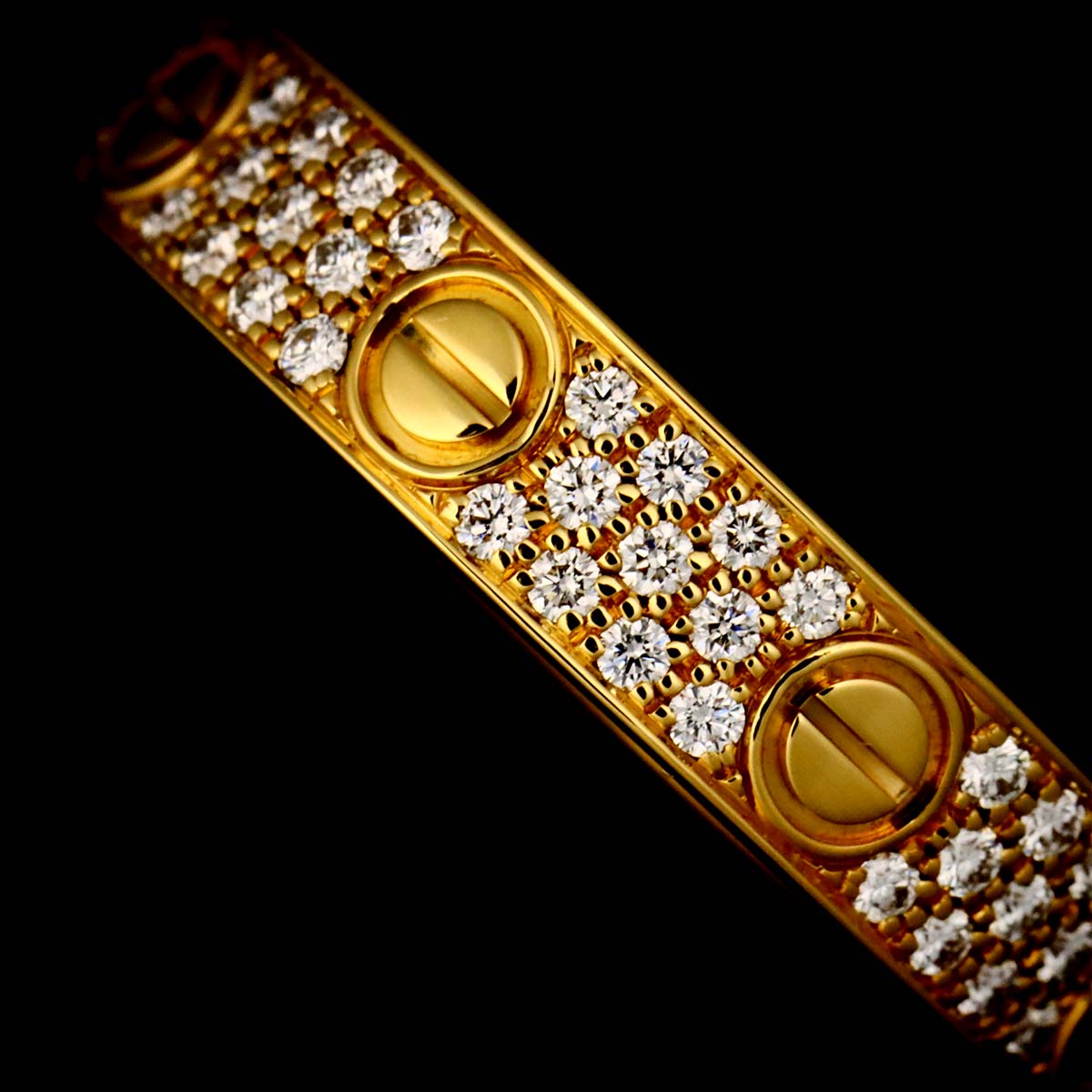 Love Ring SM Full Pave Diamond 18K YG 750 size52 Size:6(US)