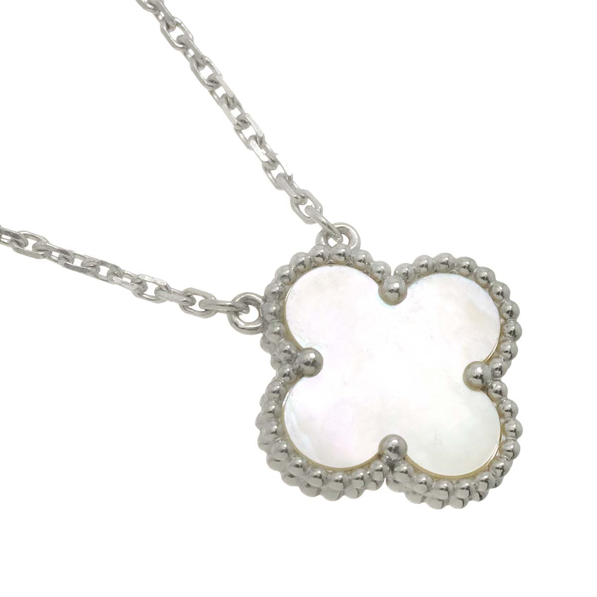 Vintage Alhambra MOP Necklace 18K WG