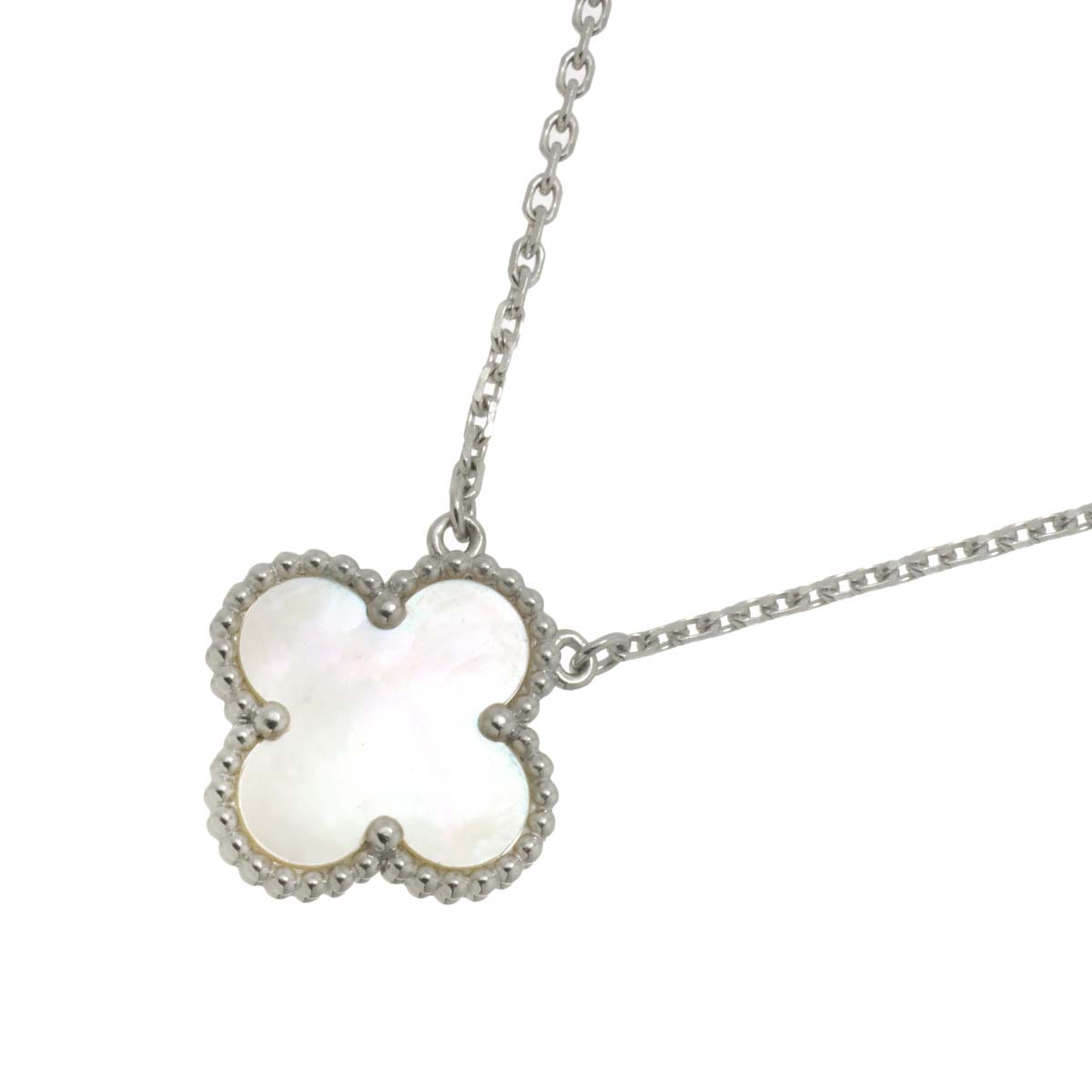 Vintage Alhambra MOP Necklace 18K WG