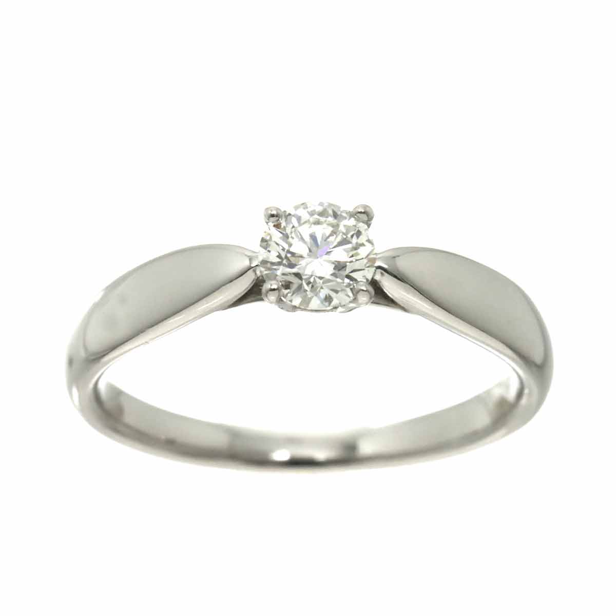 Diamond 0.26ct I/VVS1/3EX Ring Pt Platinum Size4(US)