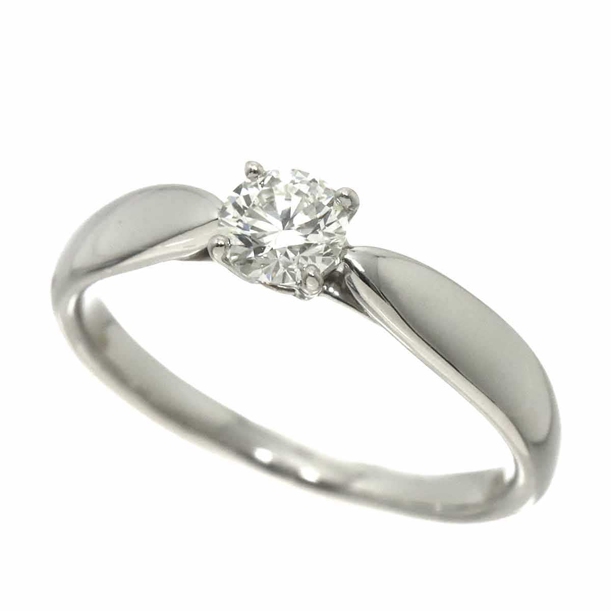 Diamond 0.26ct I/VVS1/3EX Ring Pt Platinum Size4(US)