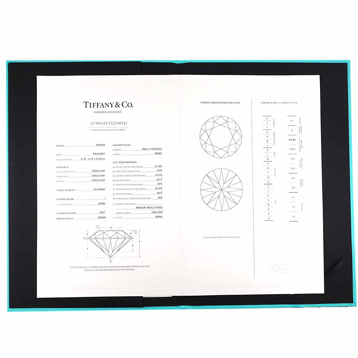 Diamond 0.26ct I/VVS1/3EX Ring Pt Platinum Size4(US)