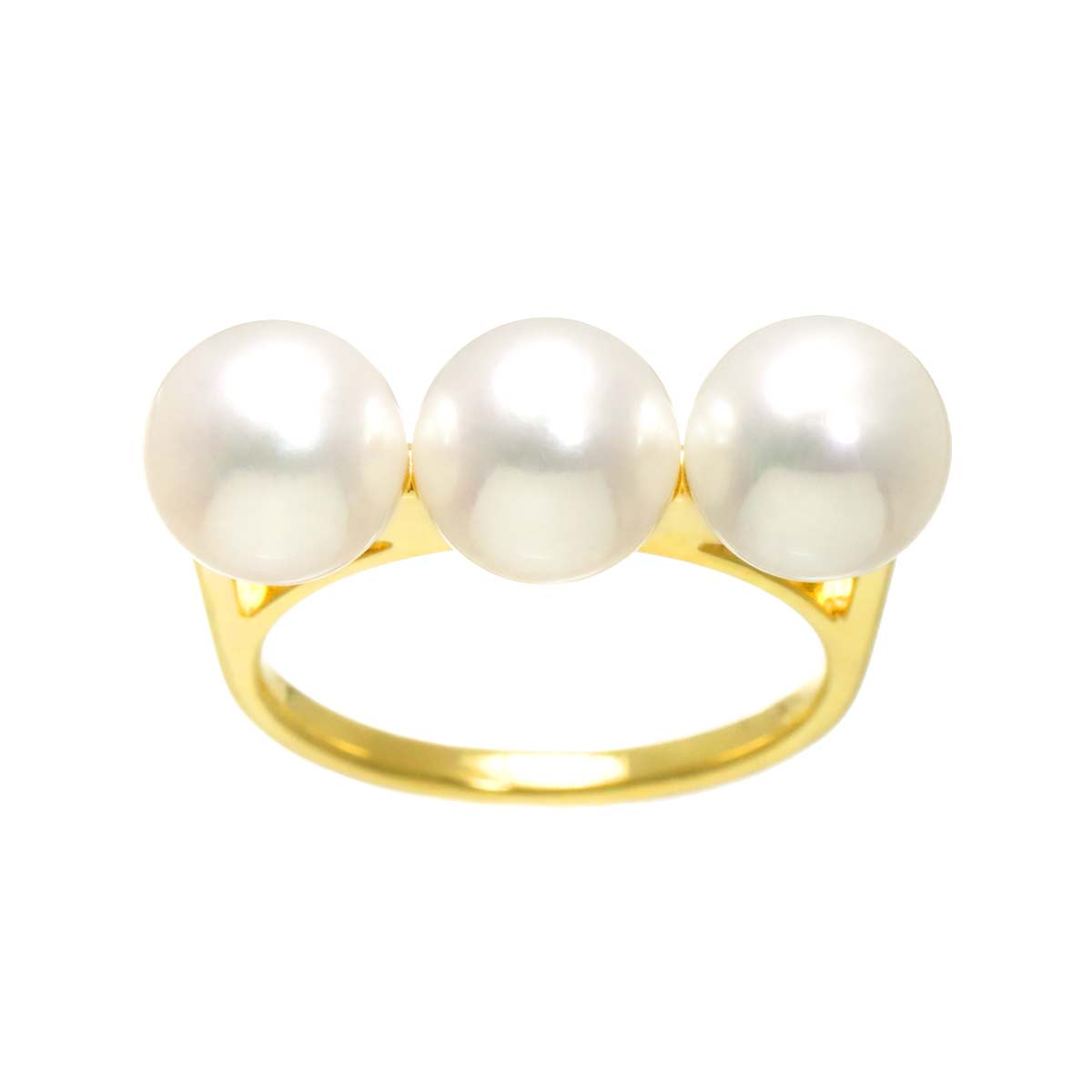 Balance era Akoya Pearl 8.1-8.0mm Ring 18K YG 750 Size6.75(US)