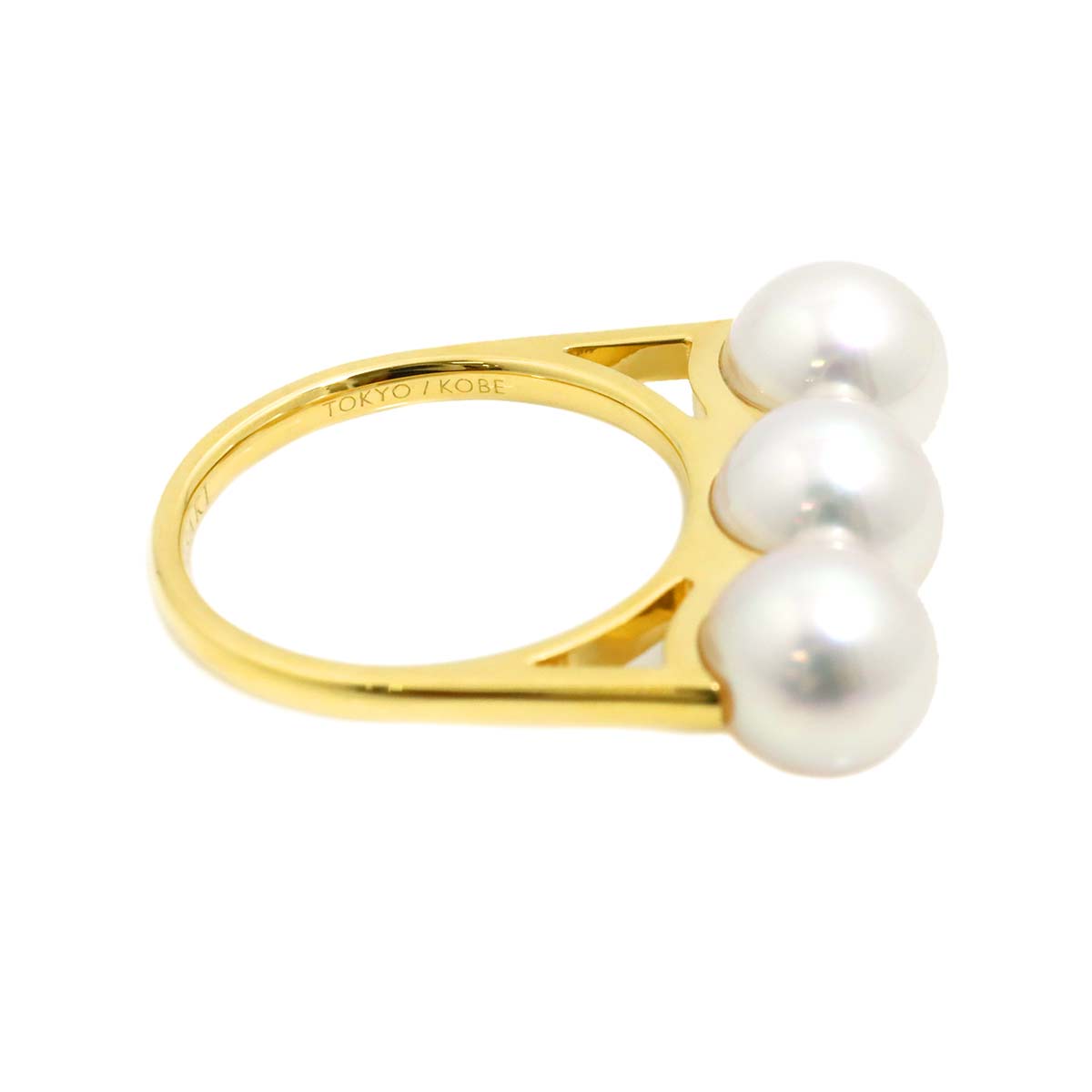 Balance era Akoya Pearl 8.1-8.0mm Ring 18K YG 750 Size6.75(US)