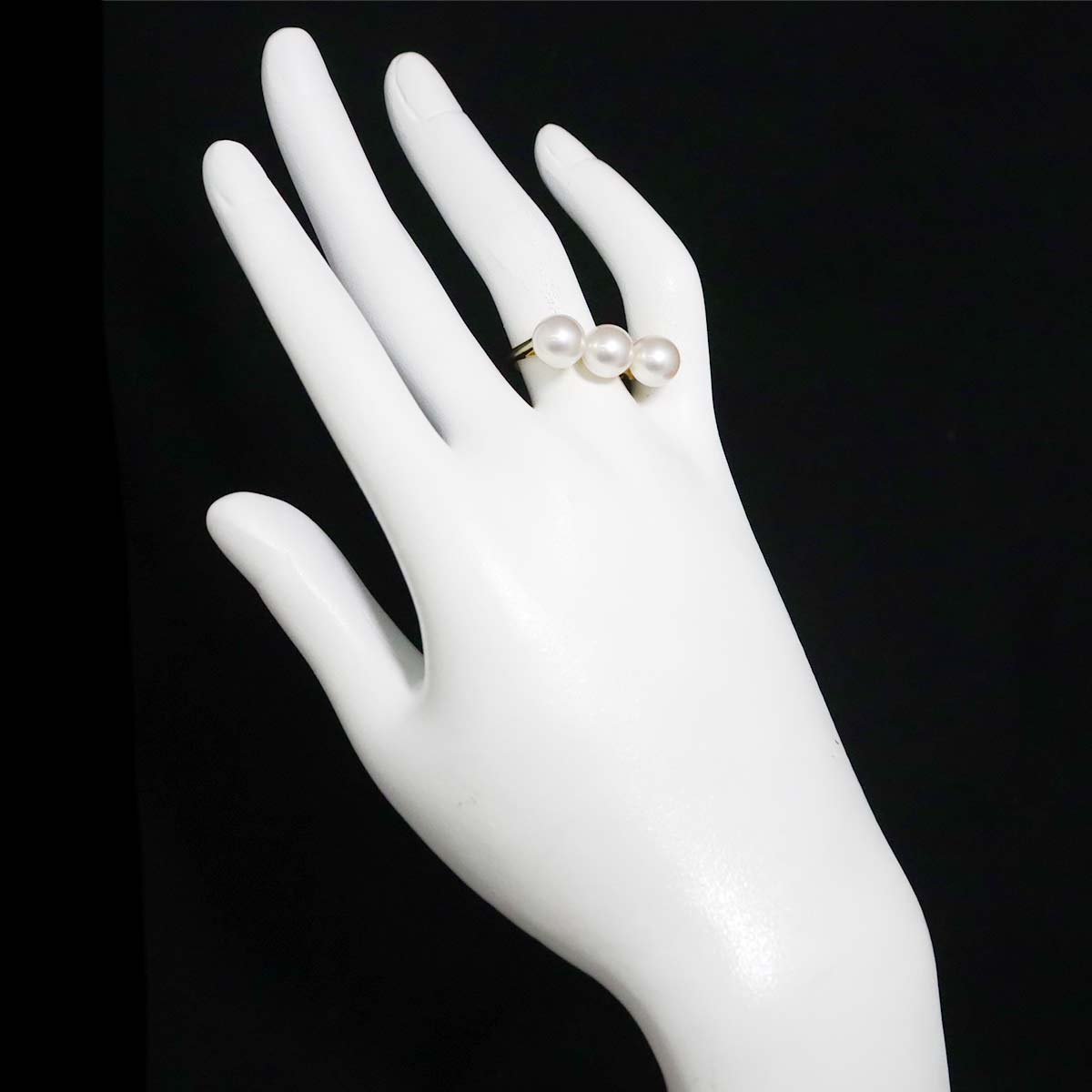 Balance era Akoya Pearl 8.1-8.0mm Ring 18K YG 750 Size6.75(US)