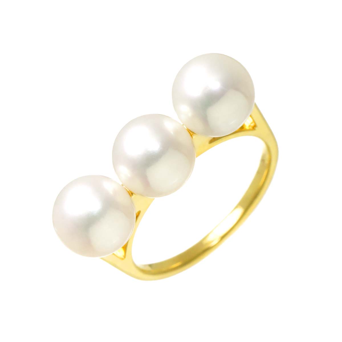 Balance era Akoya Pearl 8.1-8.0mm Ring 18K YG 750 Size6.75(US)