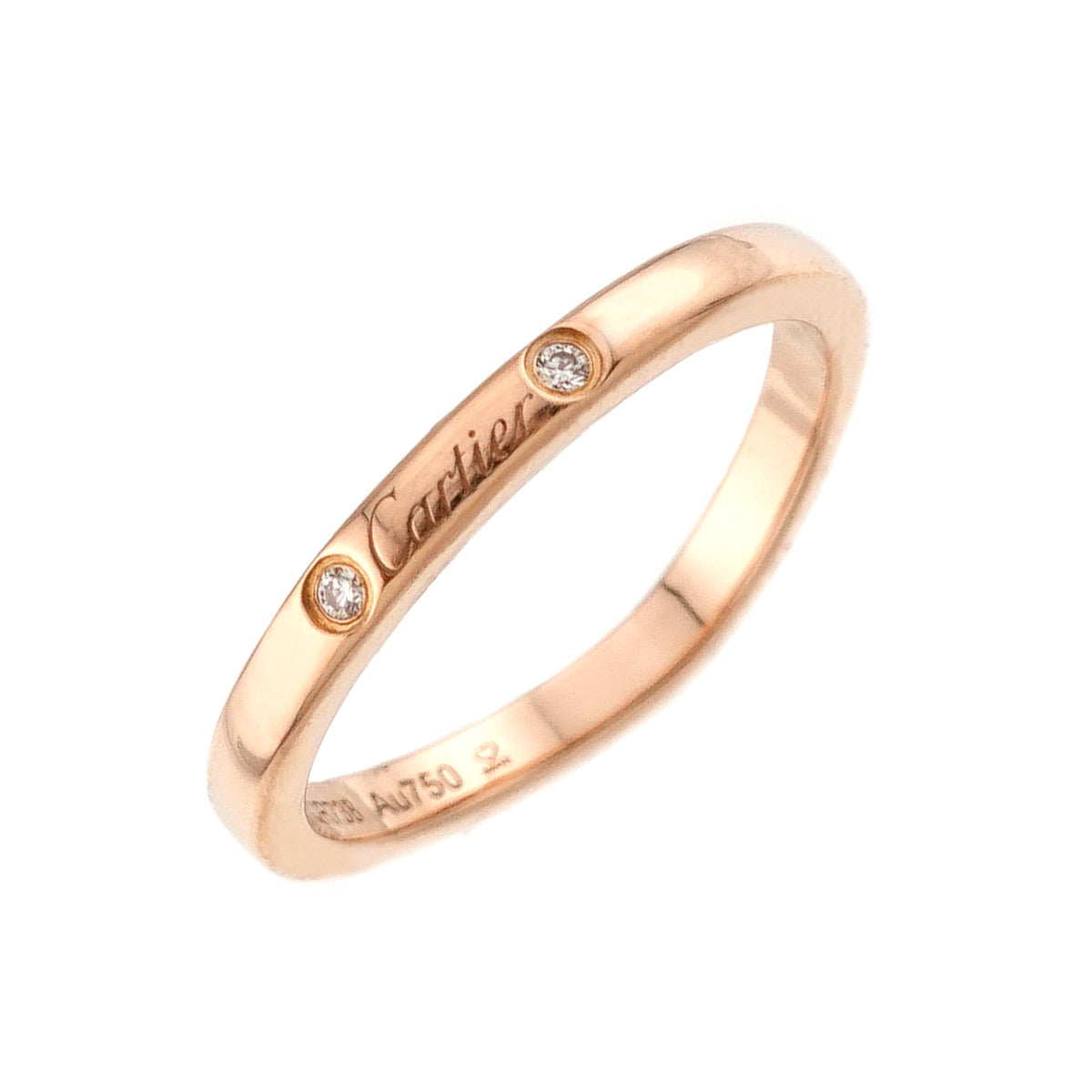 Ballerine Diamond Ring 18K Pink Gold 750 size47 4(US)