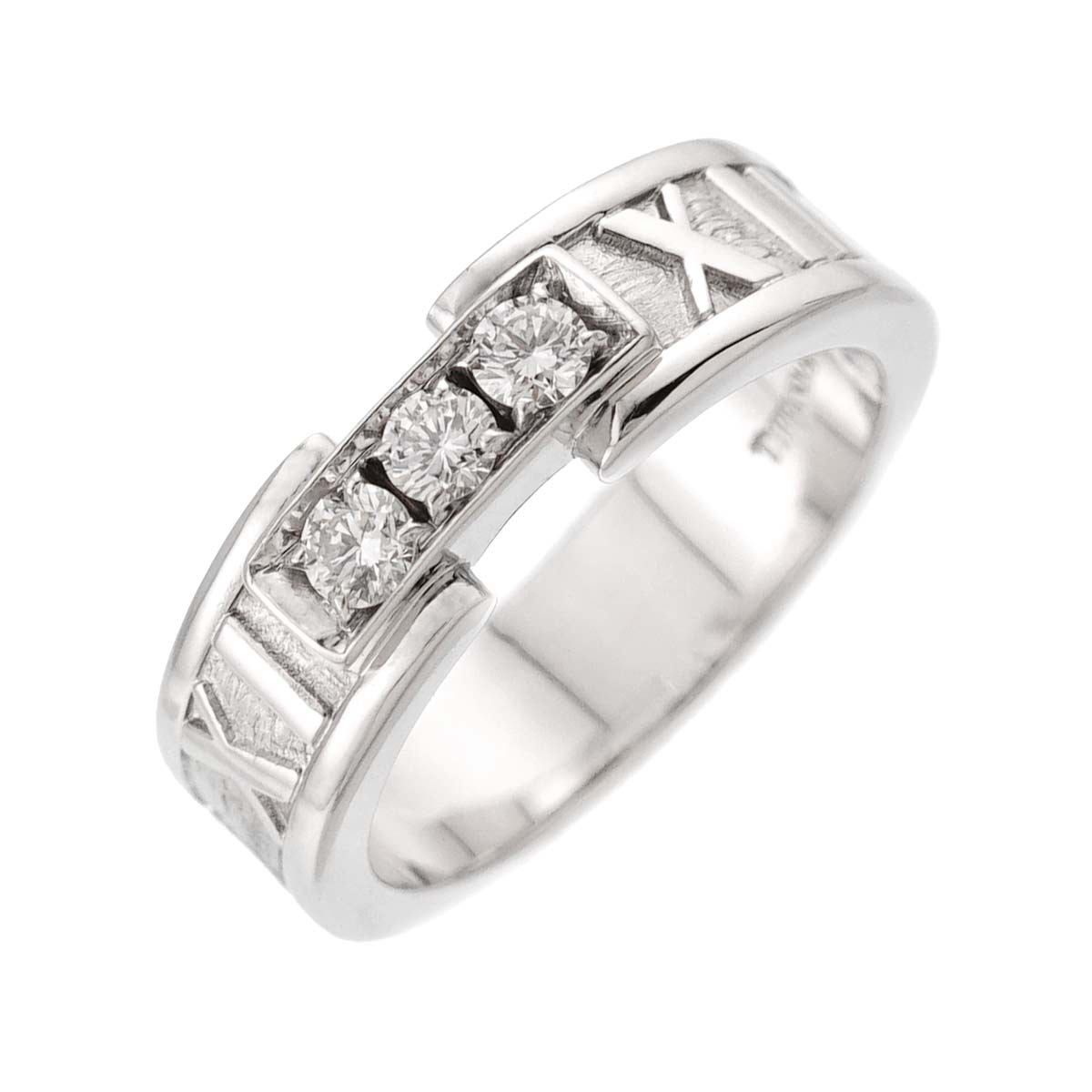 Atlas Diamond Ring 18K White Gold 750 size4.5-4.75(US)