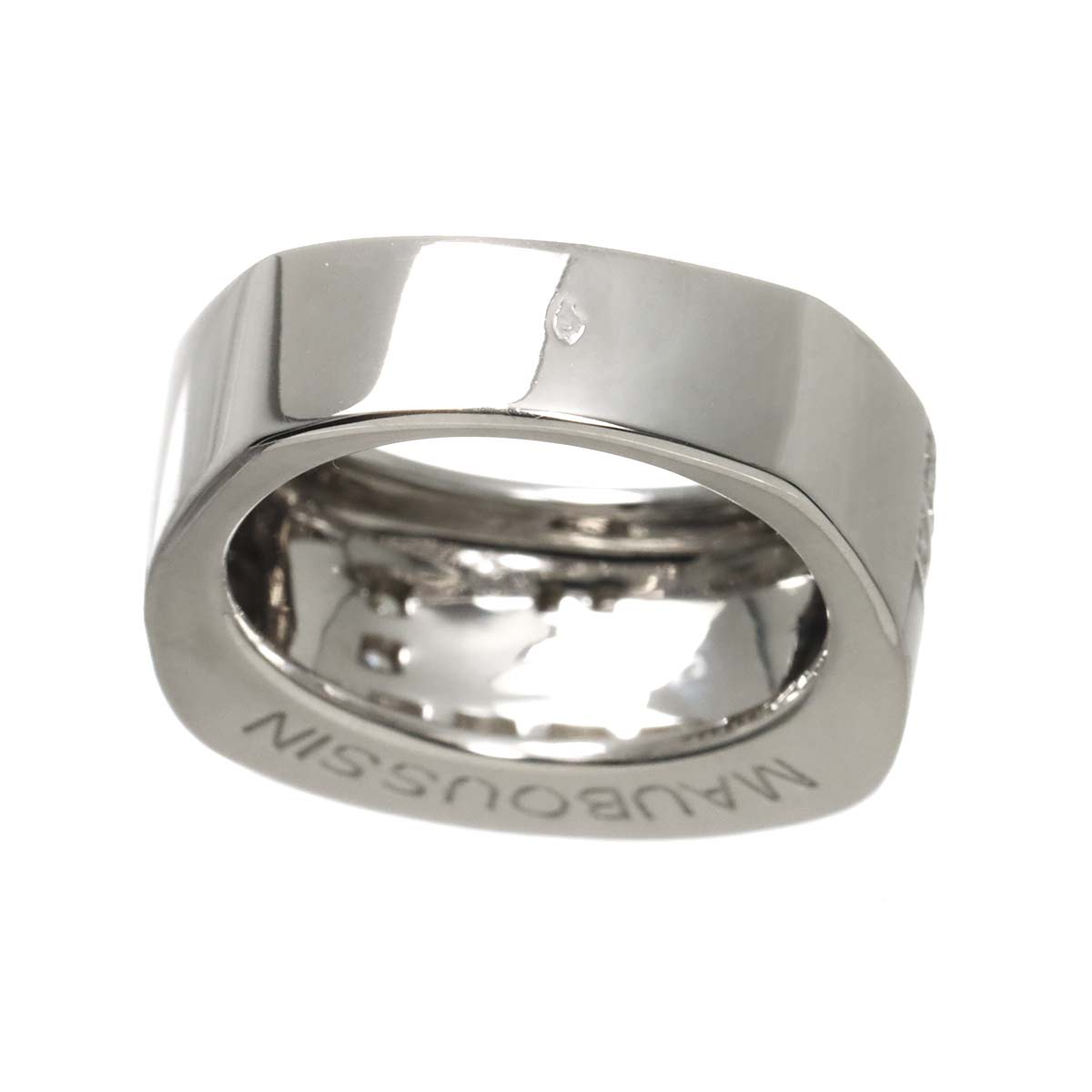 Diamond MOP Ring 18K WG 750 size6(US)