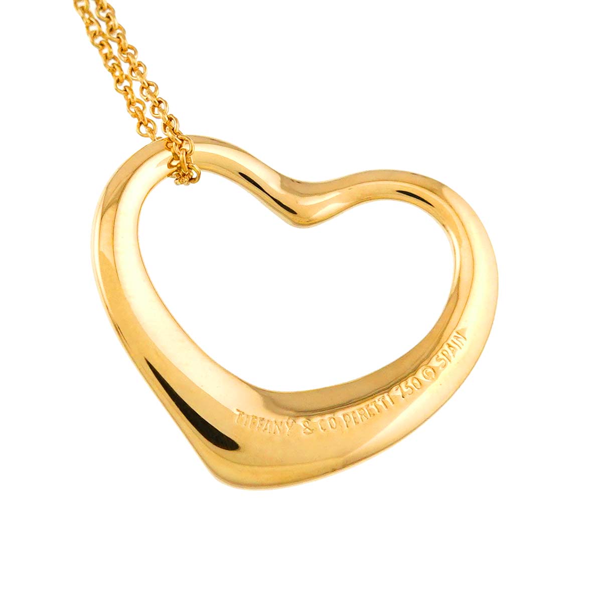 Open Heart Necklace 18K Yellow Gold 750