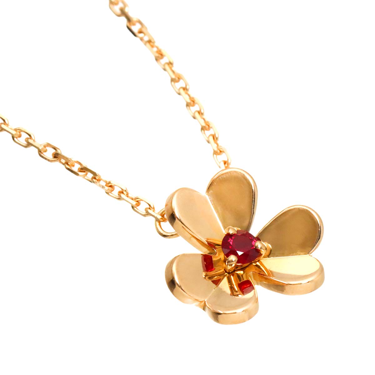 Frivole Ruby Mini Necklace 18K PG 750