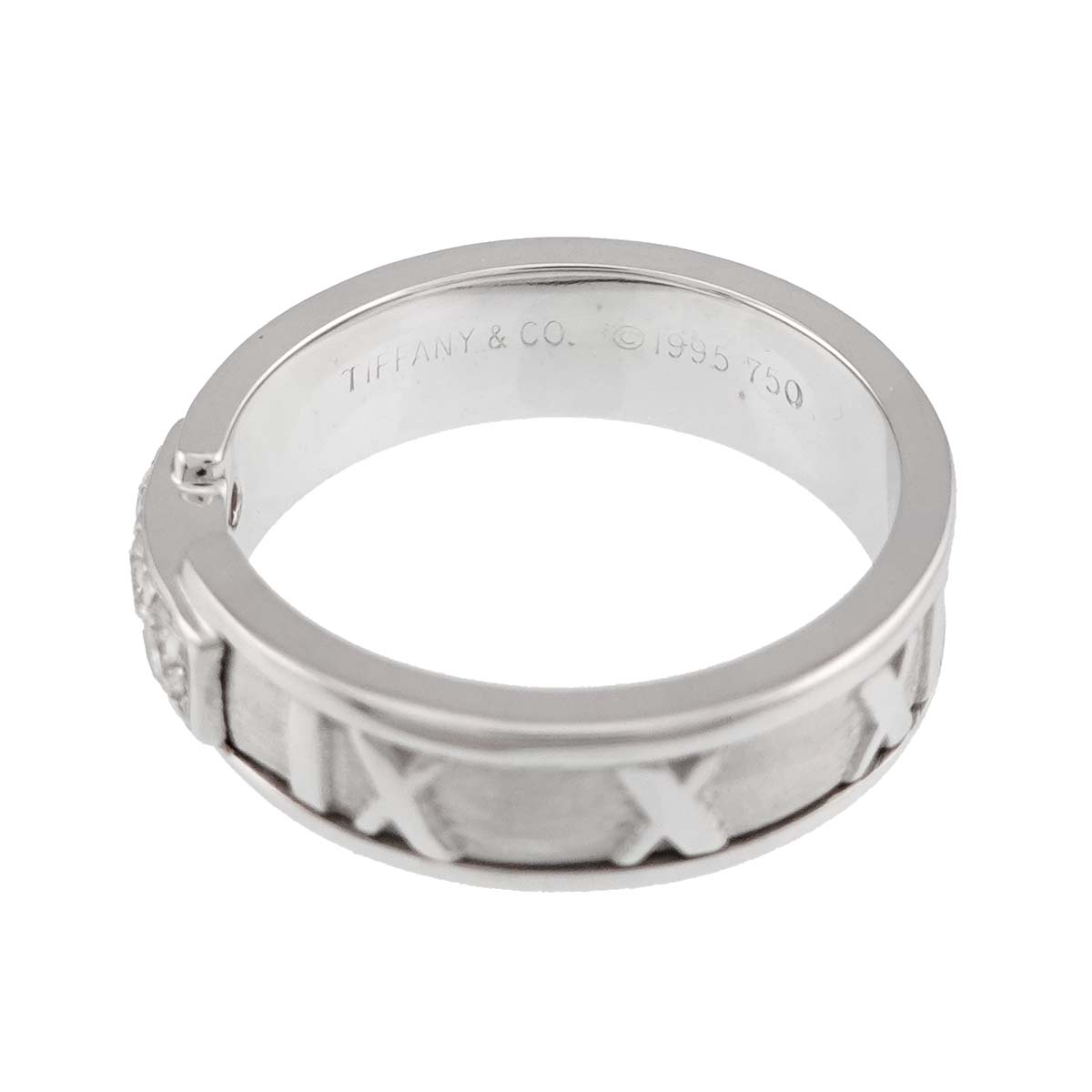 Atlas Diamond Ring 18K White Gold 750 size5-5.25(US)