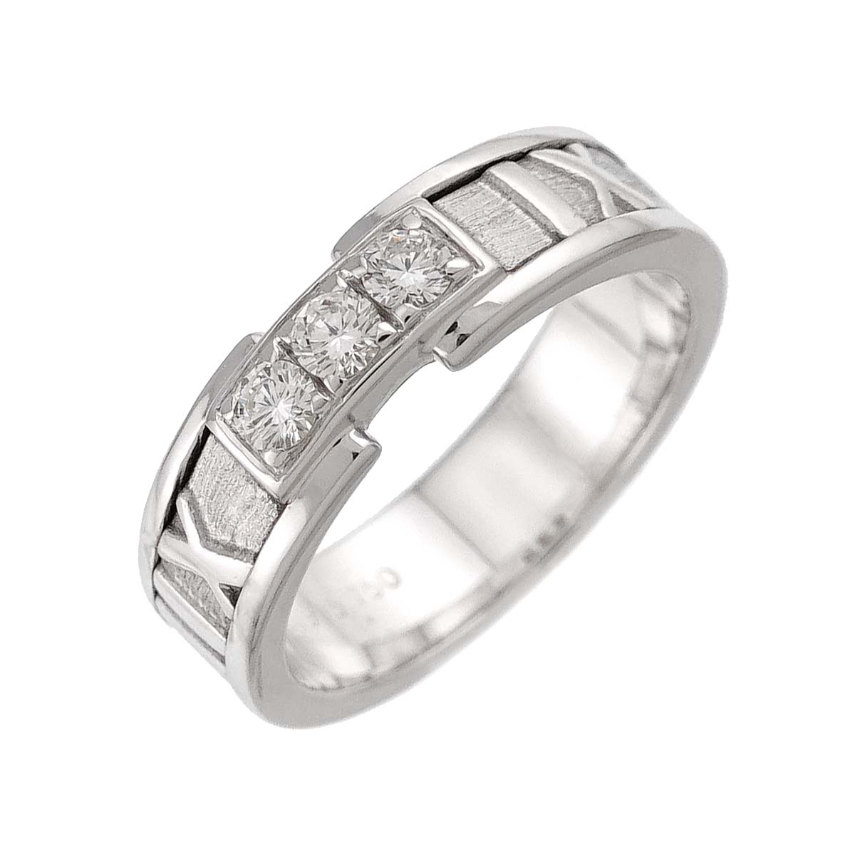 Atlas Diamond Ring 18K White Gold 750 size5-5.25(US)