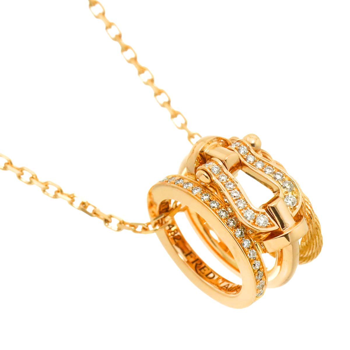 Force10 Diamond Necklace 18K Pink Gold 750