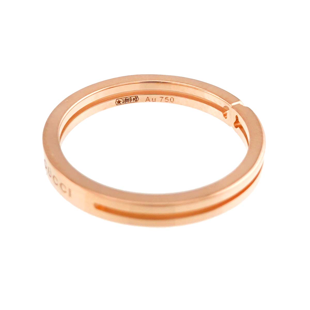 Infinity Ring 18K PG Pink Gold 750 Size6 3.25-3.75(US)