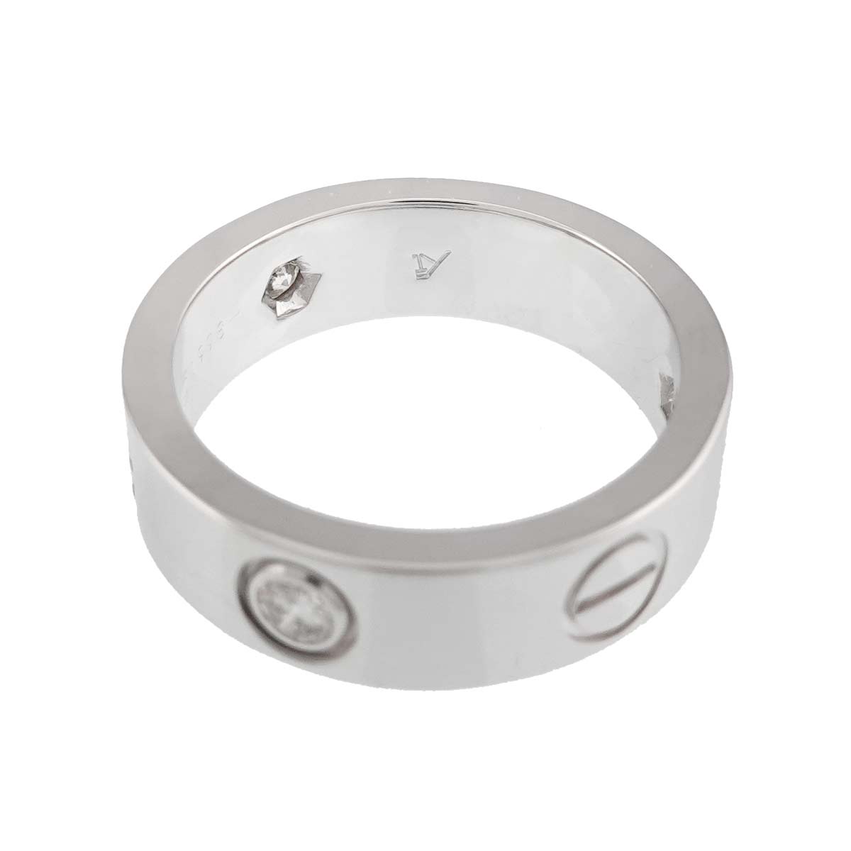 Love Ring Diamond 3P 18K White Gold size51 5.25-5.5(US)