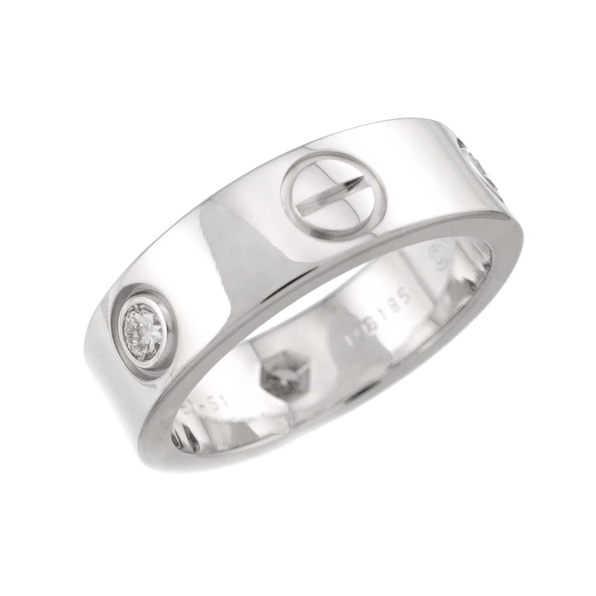 Love Ring Diamond 3P 18K White Gold size51 5.25-5.5(US)