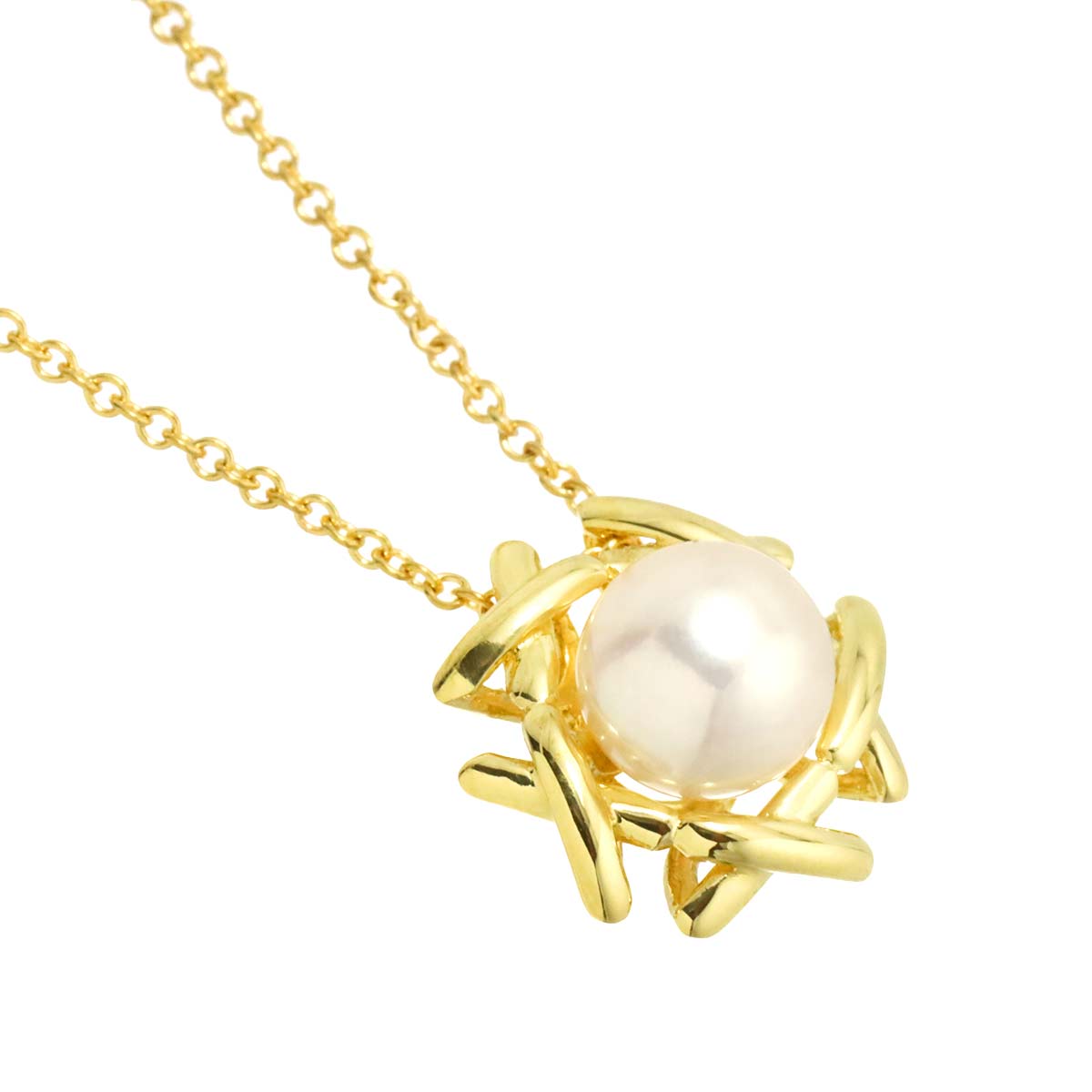 Kiss Akoya pearl 6.6mm Necklace 18K YG 750