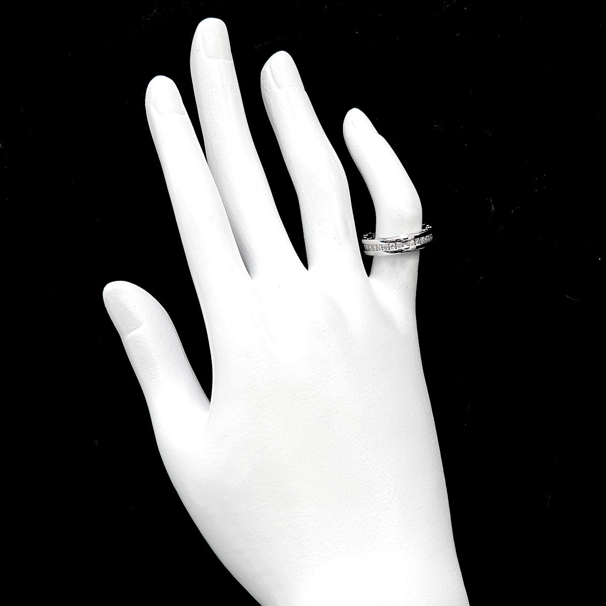 B-zero1 Band Diamond Ring 18K WG 750 size45 3.25-3.75(US)