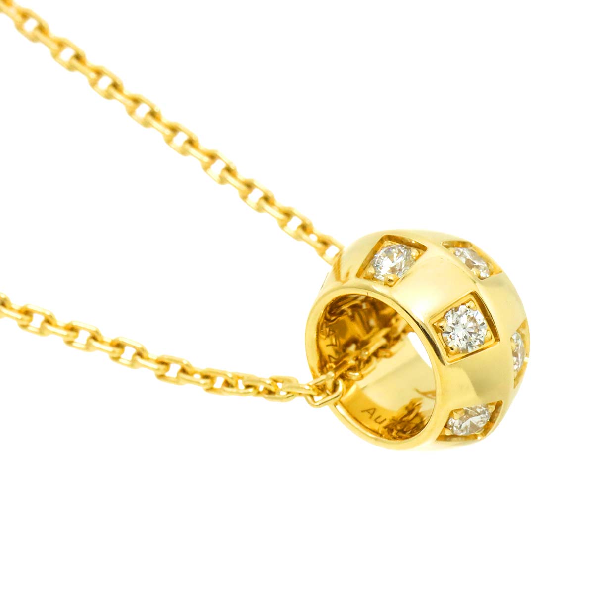 Damier Diamond Necklace 18K YG 750